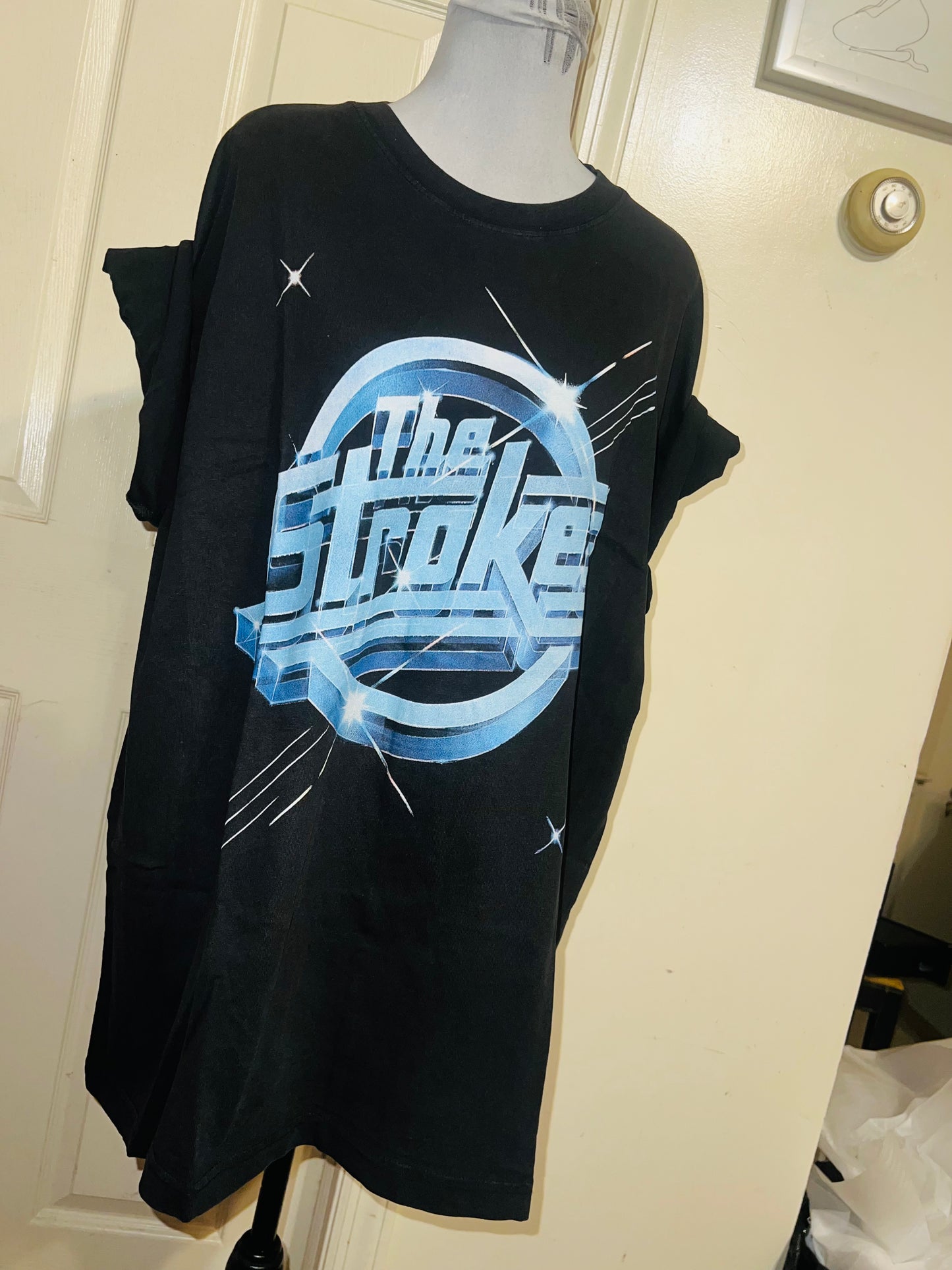 The Strokes Oversized Distressed Tee