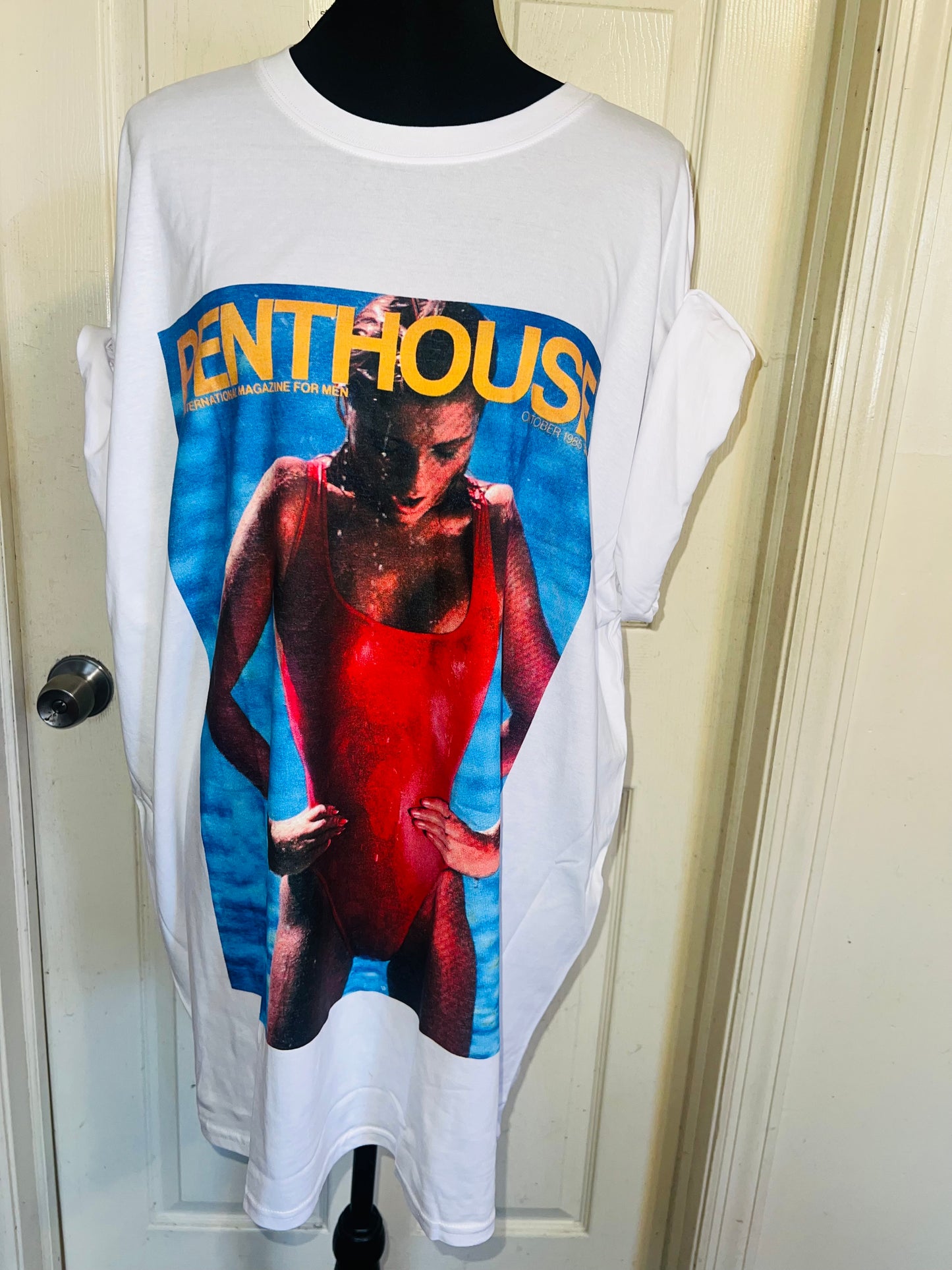 Penthouse Oversized Distressed Tee