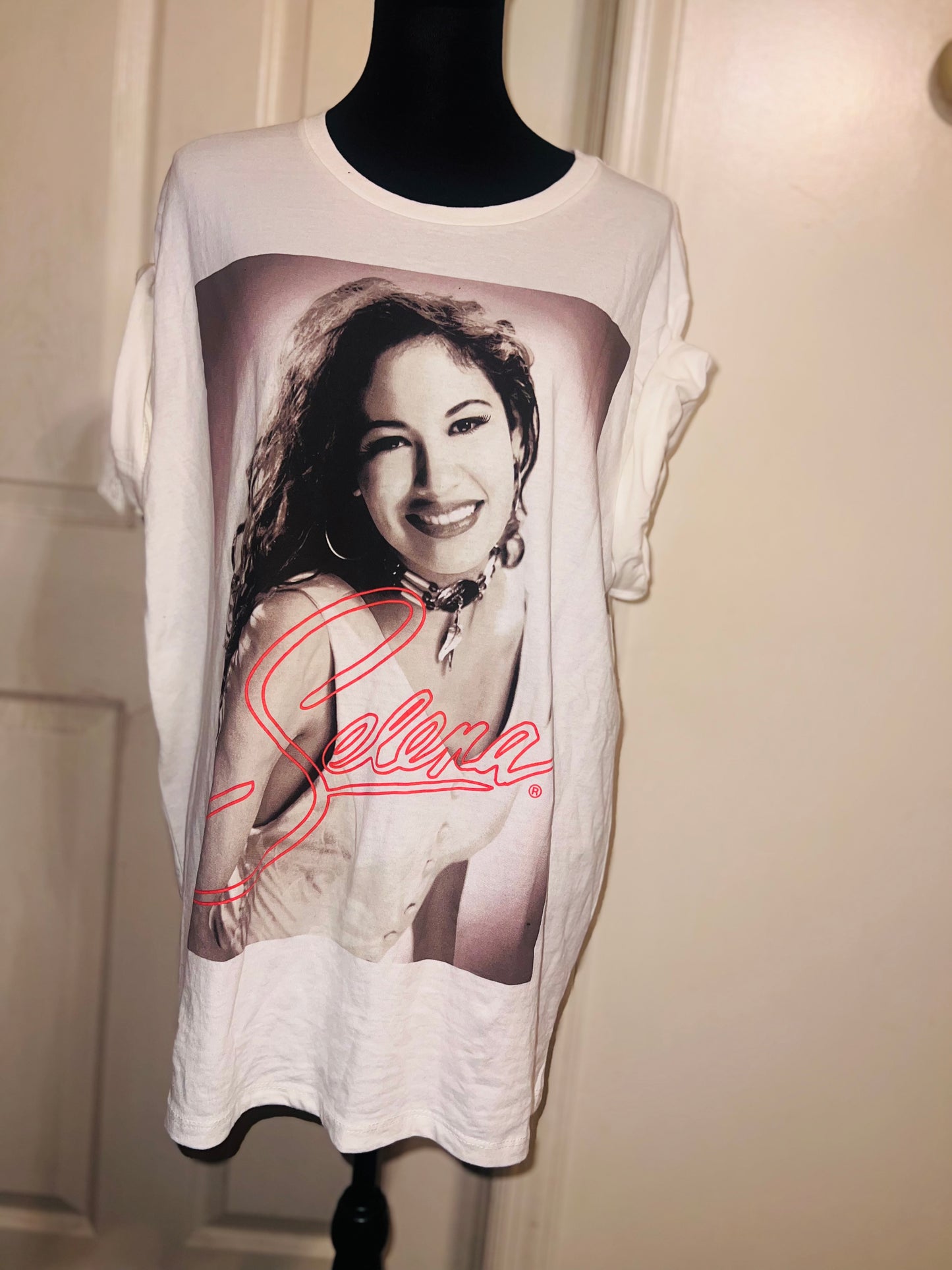 Selena Double Sided Oversized Distressed Tee