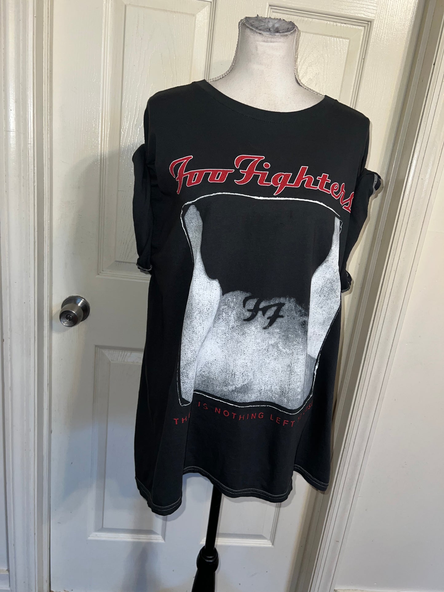 Foo Fighters Double Sided Oversized Distressed Tee