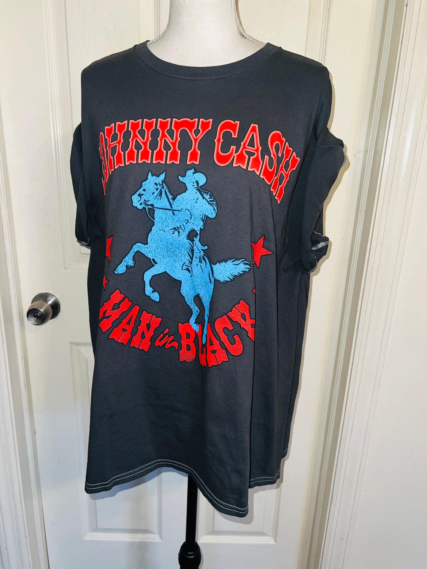 Johnny Cash Double Sided Oversized Distressed Tee