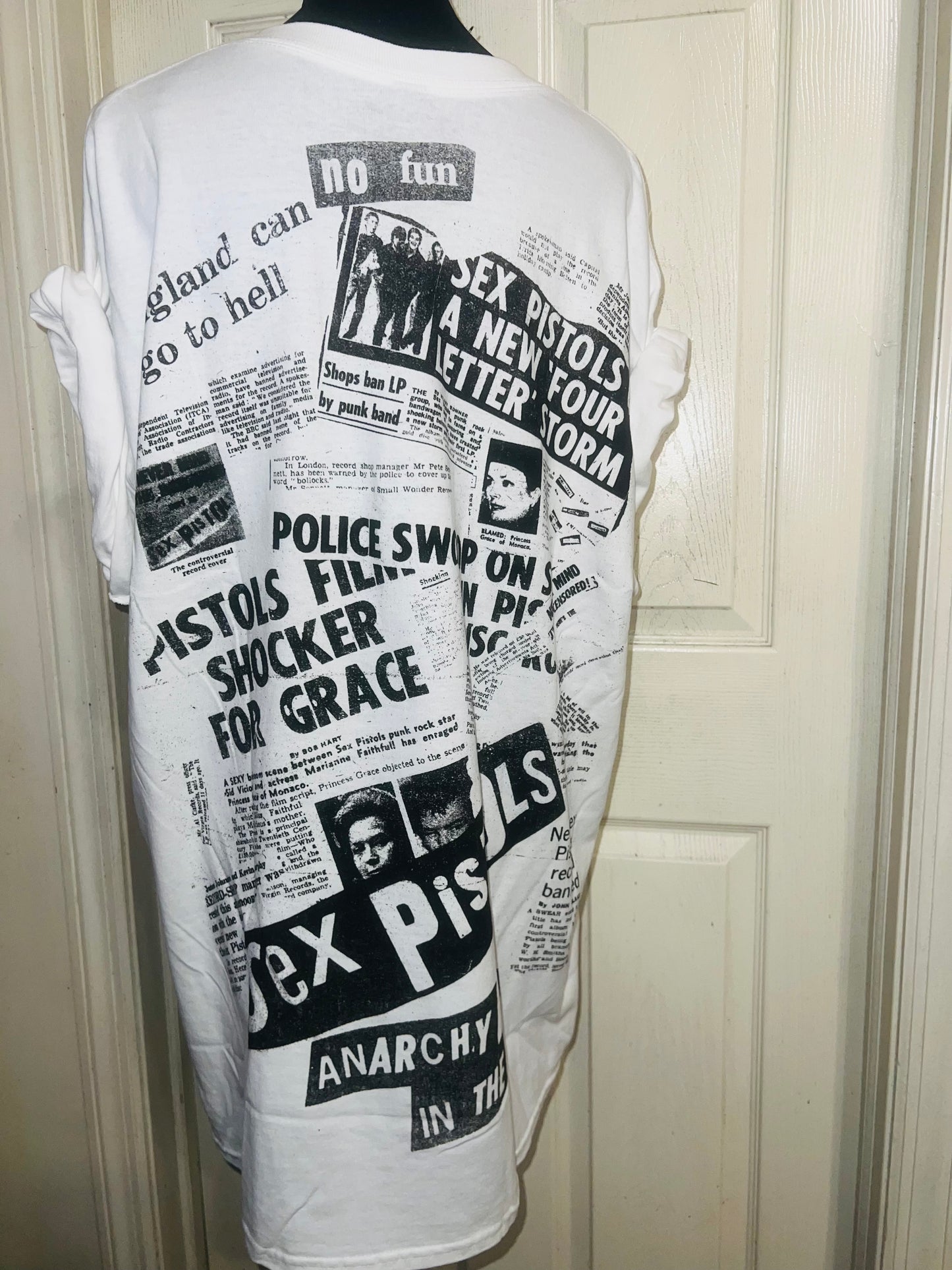The Sex Pistols Double Sided Oversized Distressed Tee