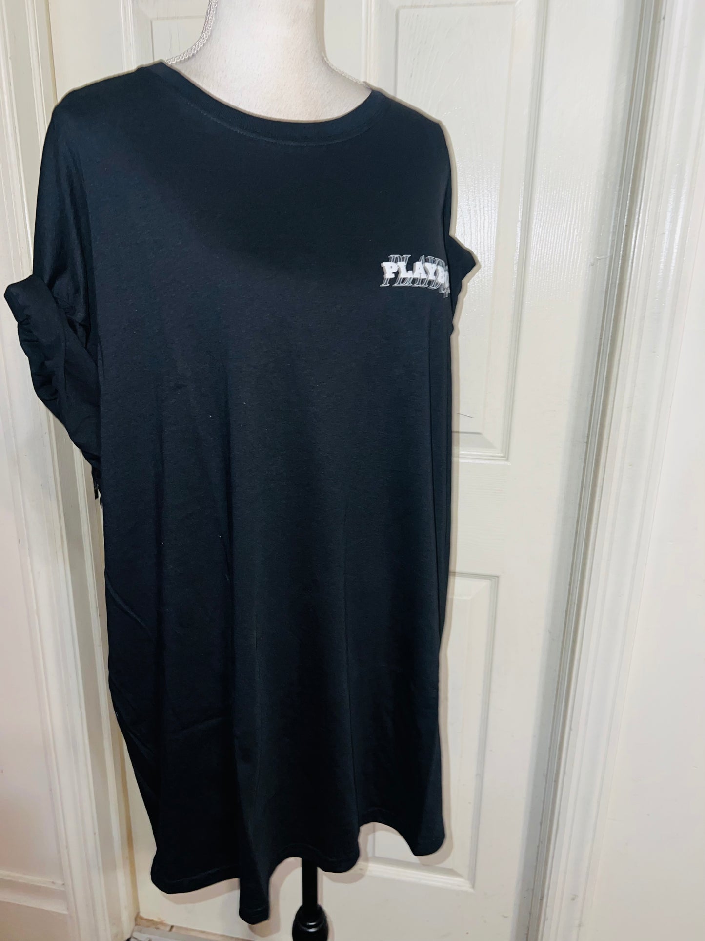 Playboy Double Sides Oversized Distressed Tee