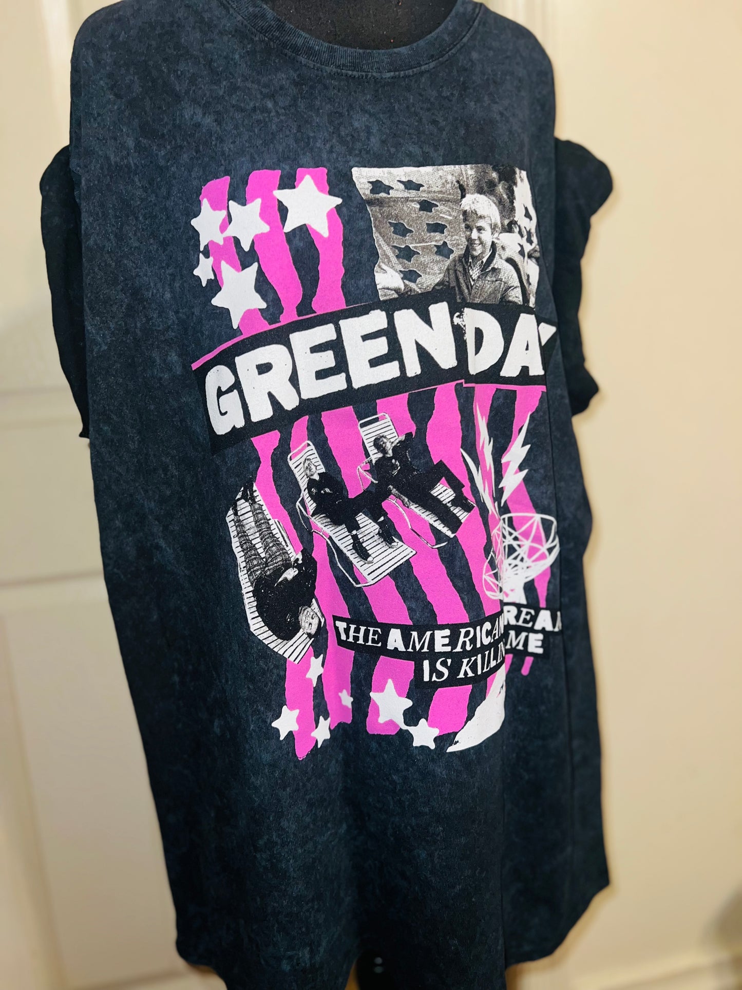 Green Day Oversized Distressed Tee