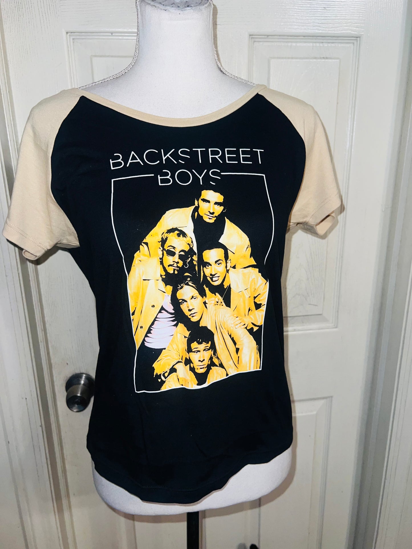 Backstreet Boys Raglan Oversized Distressed Baby Tee