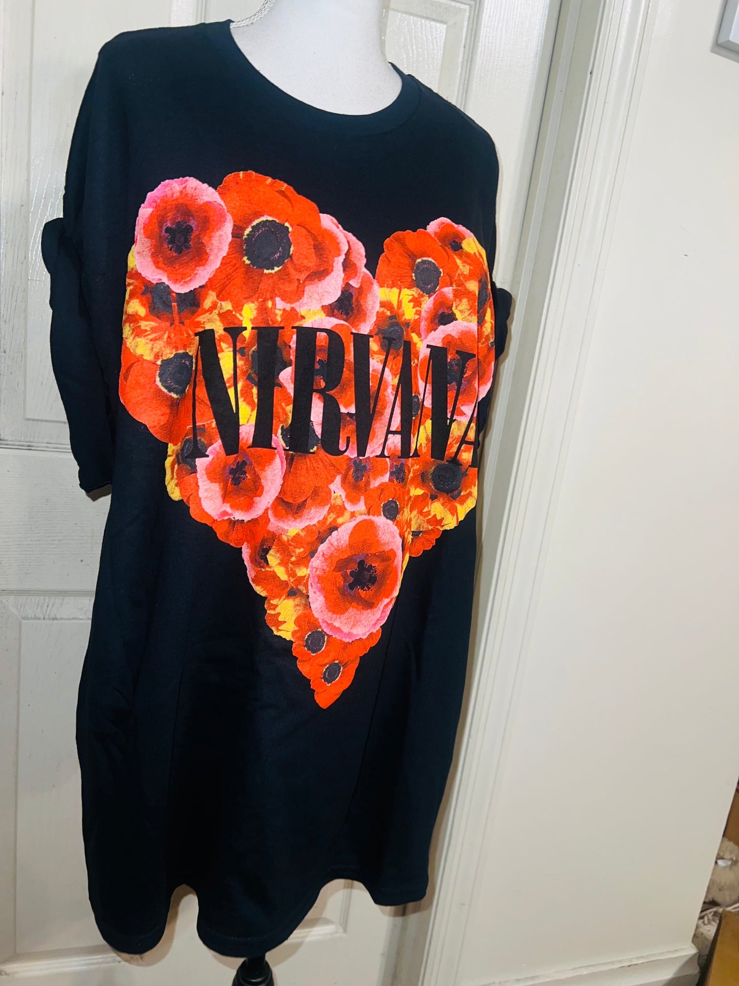 Nirvana Oversized Distressed Tee