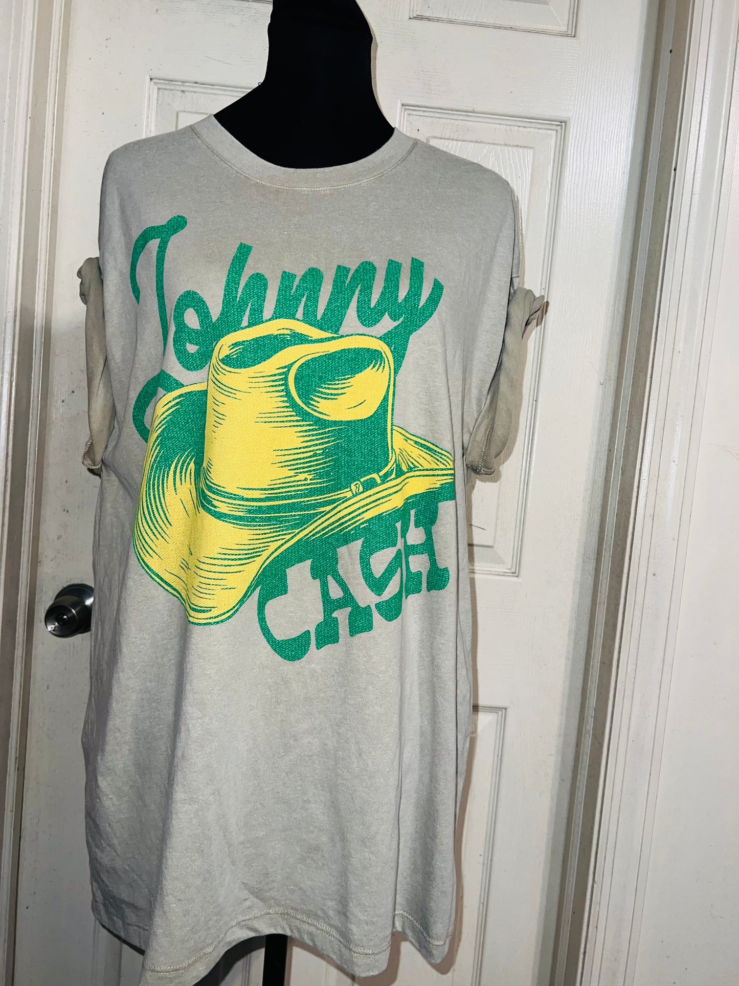 Johnny Cash Double Sided Oversized Distressed Tee