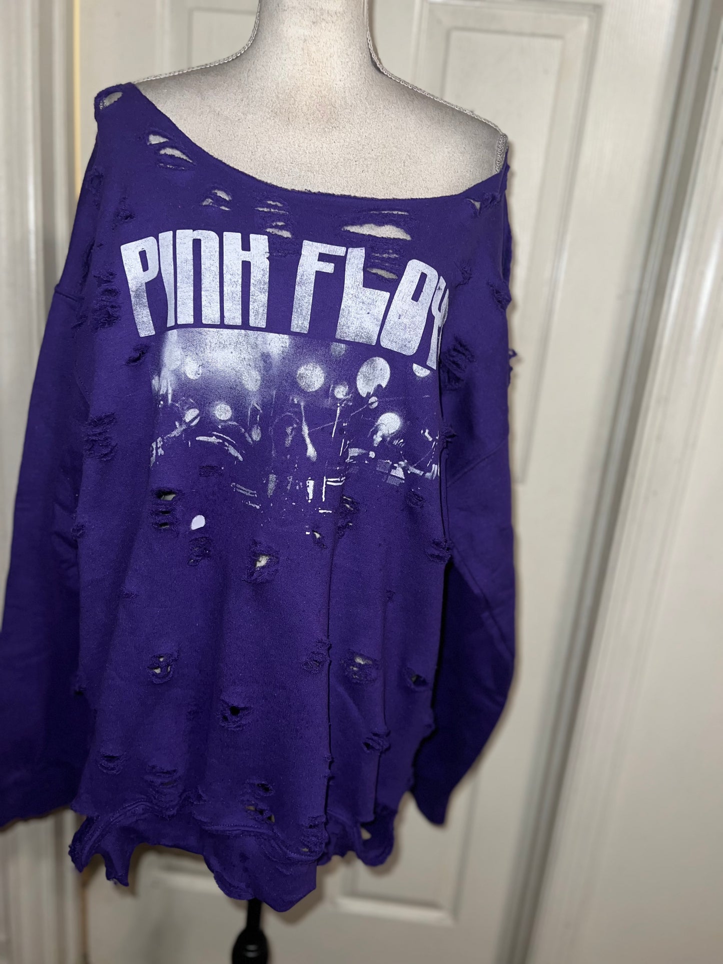 Pink Floyd Oversized Distreseed Sweatshirt