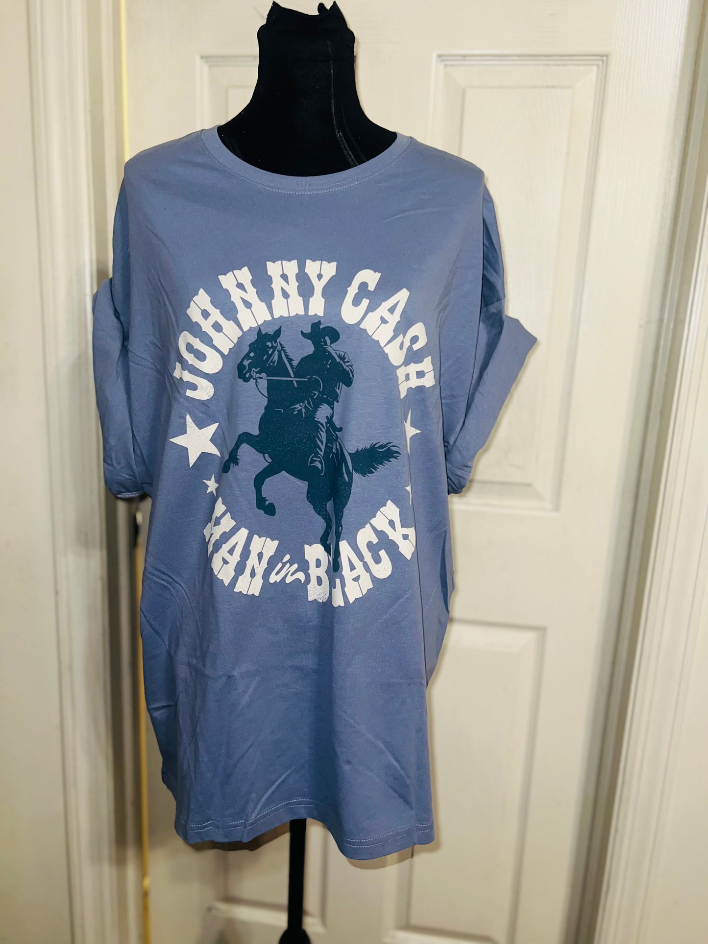 Johnny Cash Oversized Distressed Tee