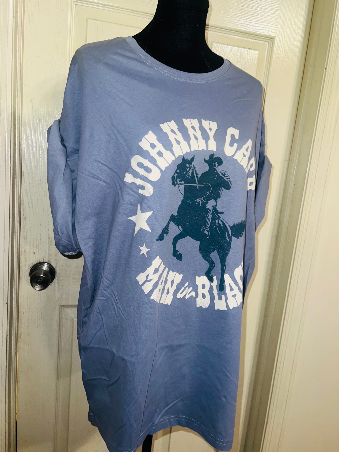 Johnny Cash Oversized Distressed Tee