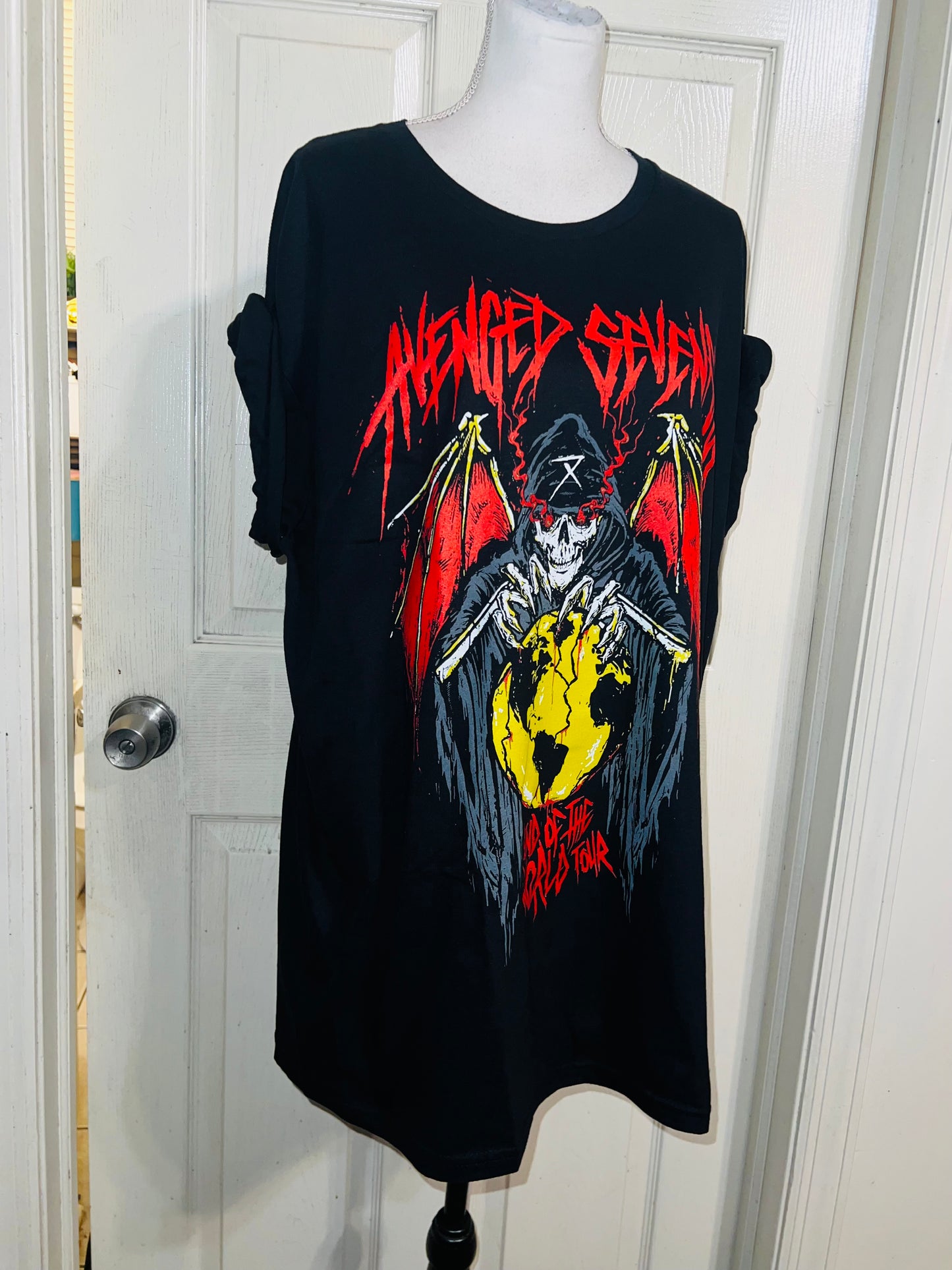 Avenged Sevenfold Oversized Distressed Tee