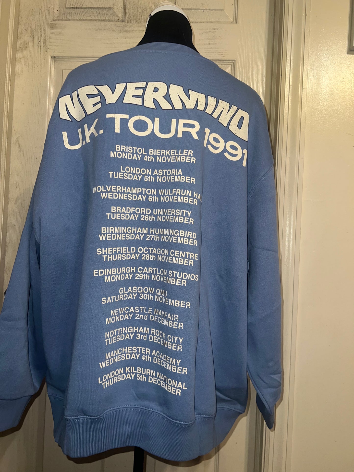Nirvana Double Sided Oversized Distressed Sweatshirt