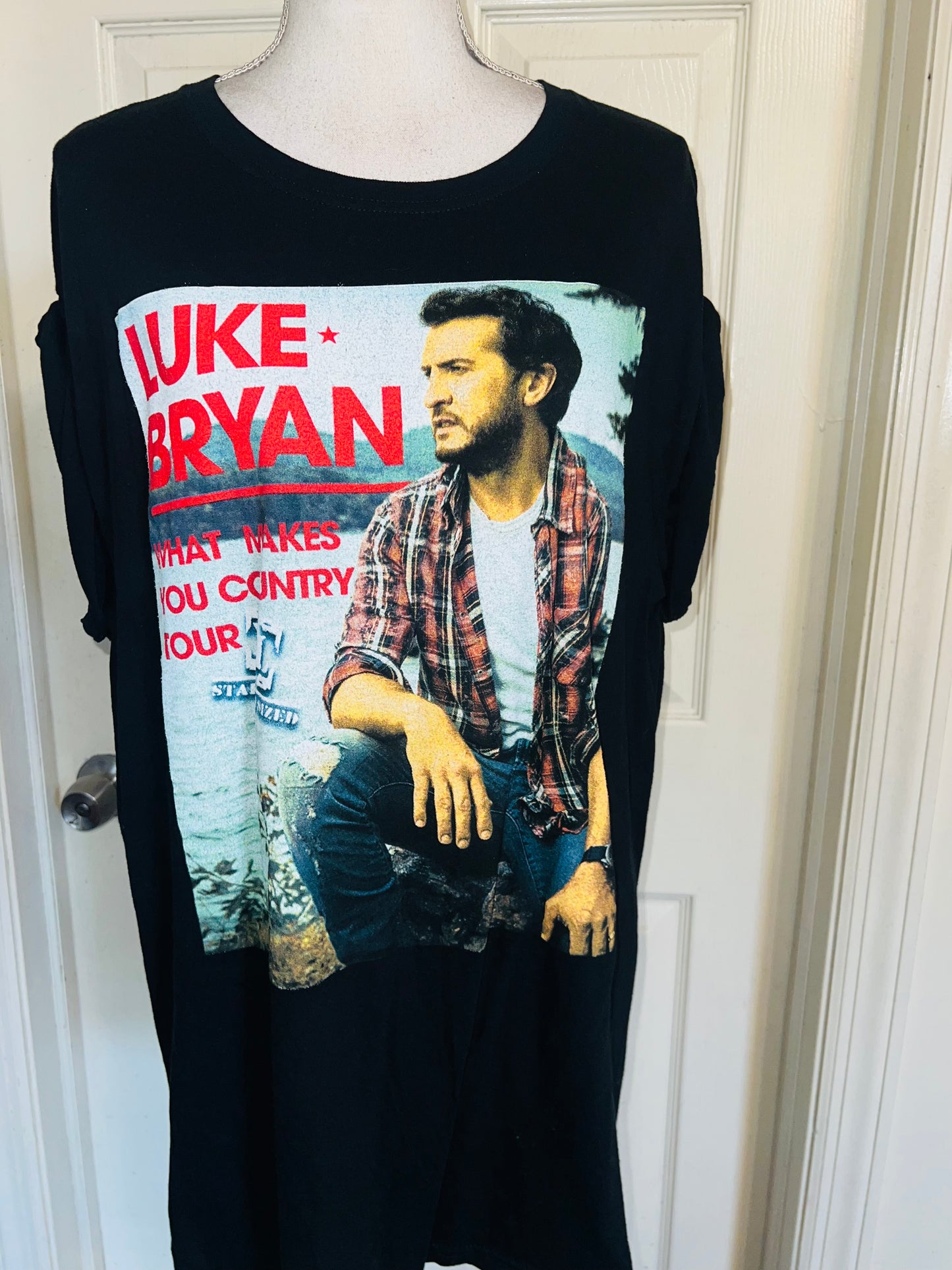 Luke Bryan 2009 Double Sided Oversized Distressed Tee