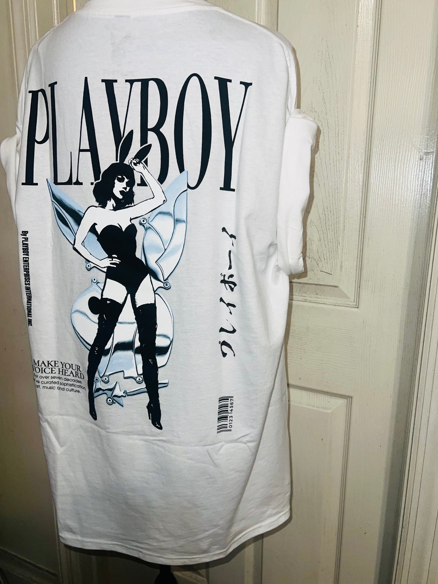Playboy Double Sided Oversized Distressed Tee