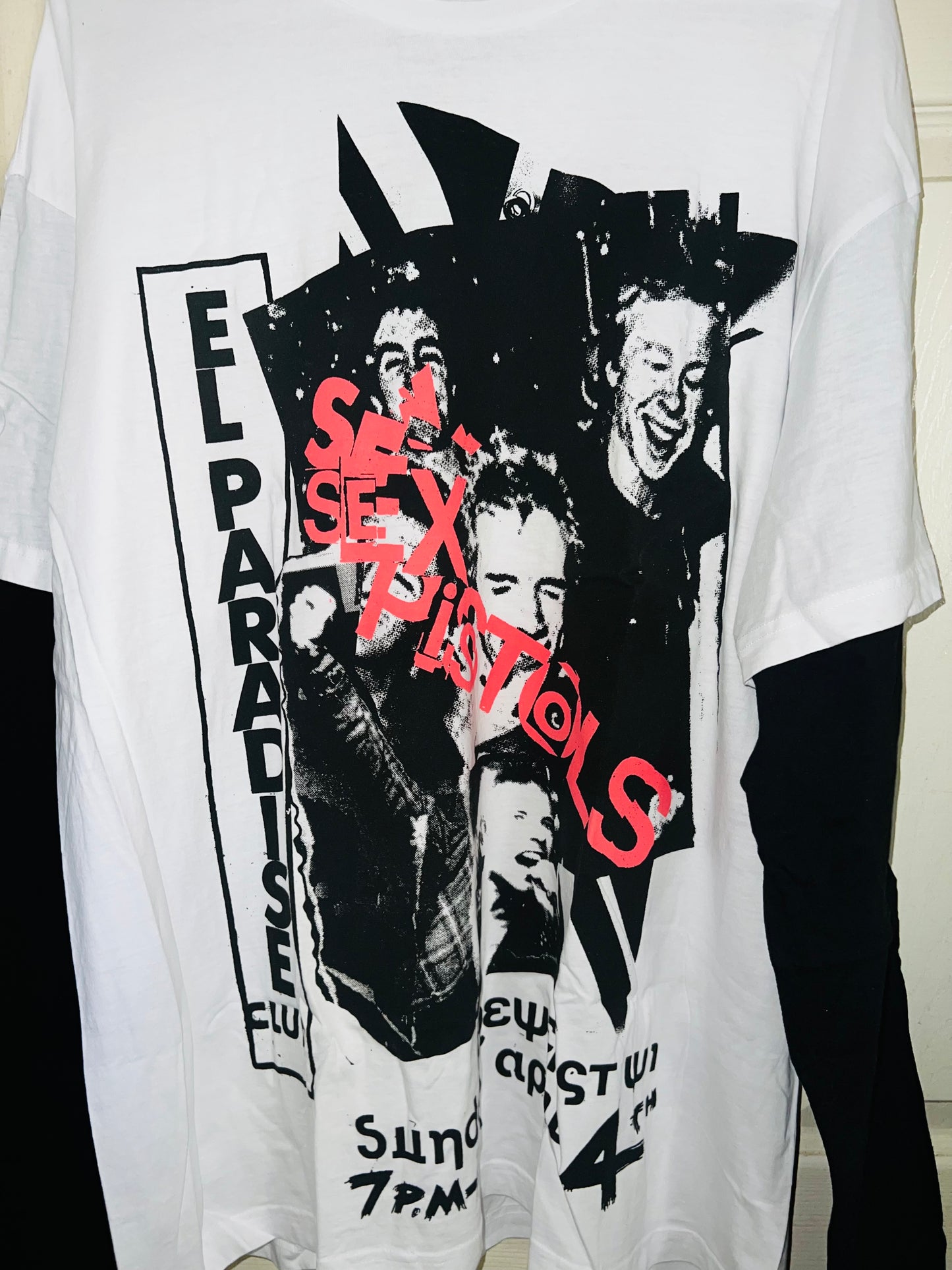 Sex Pistols Double Sided Long Sleeve Oversized Shirt