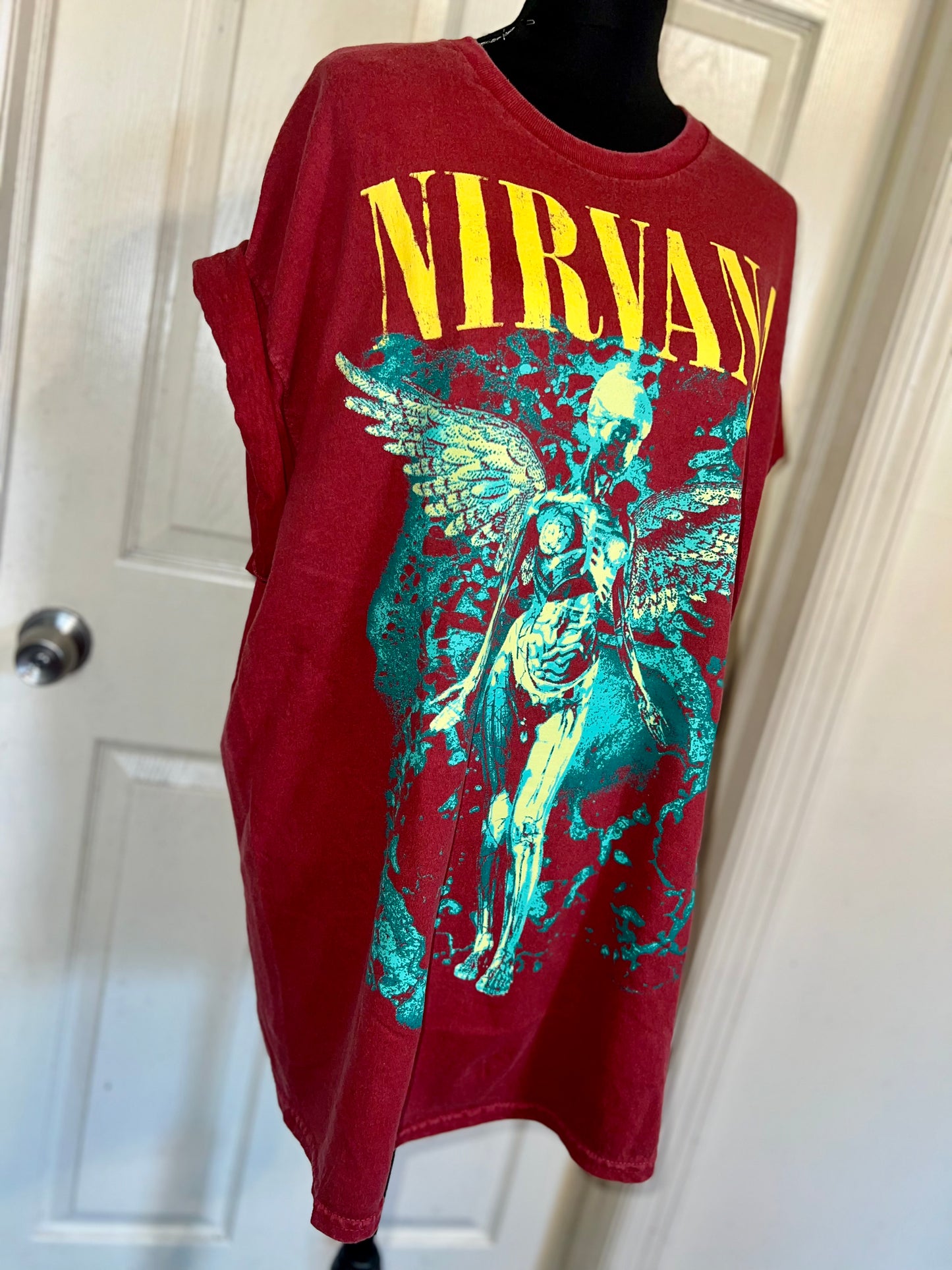 Nirvana Oversized Distressed Tee