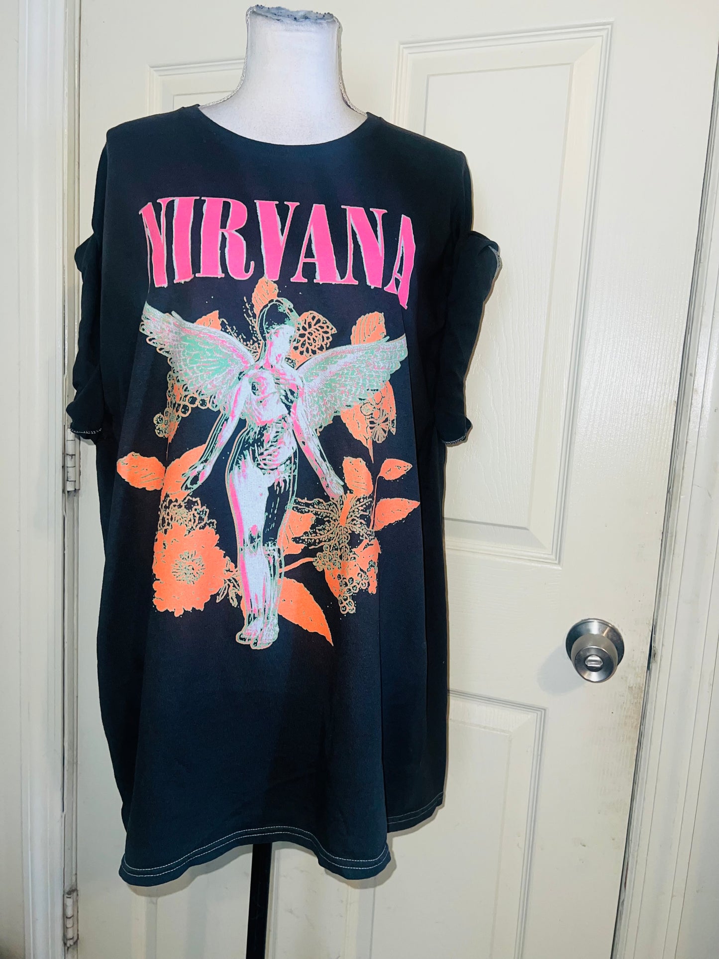 Nirvana Oversized Distressed Tee
