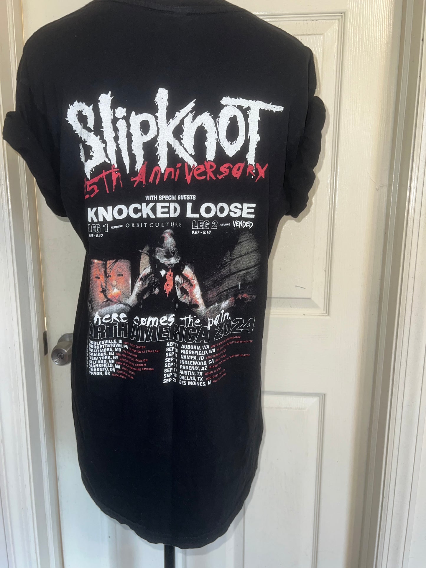 Slipknot Double Sided Oversized Distressed Tee