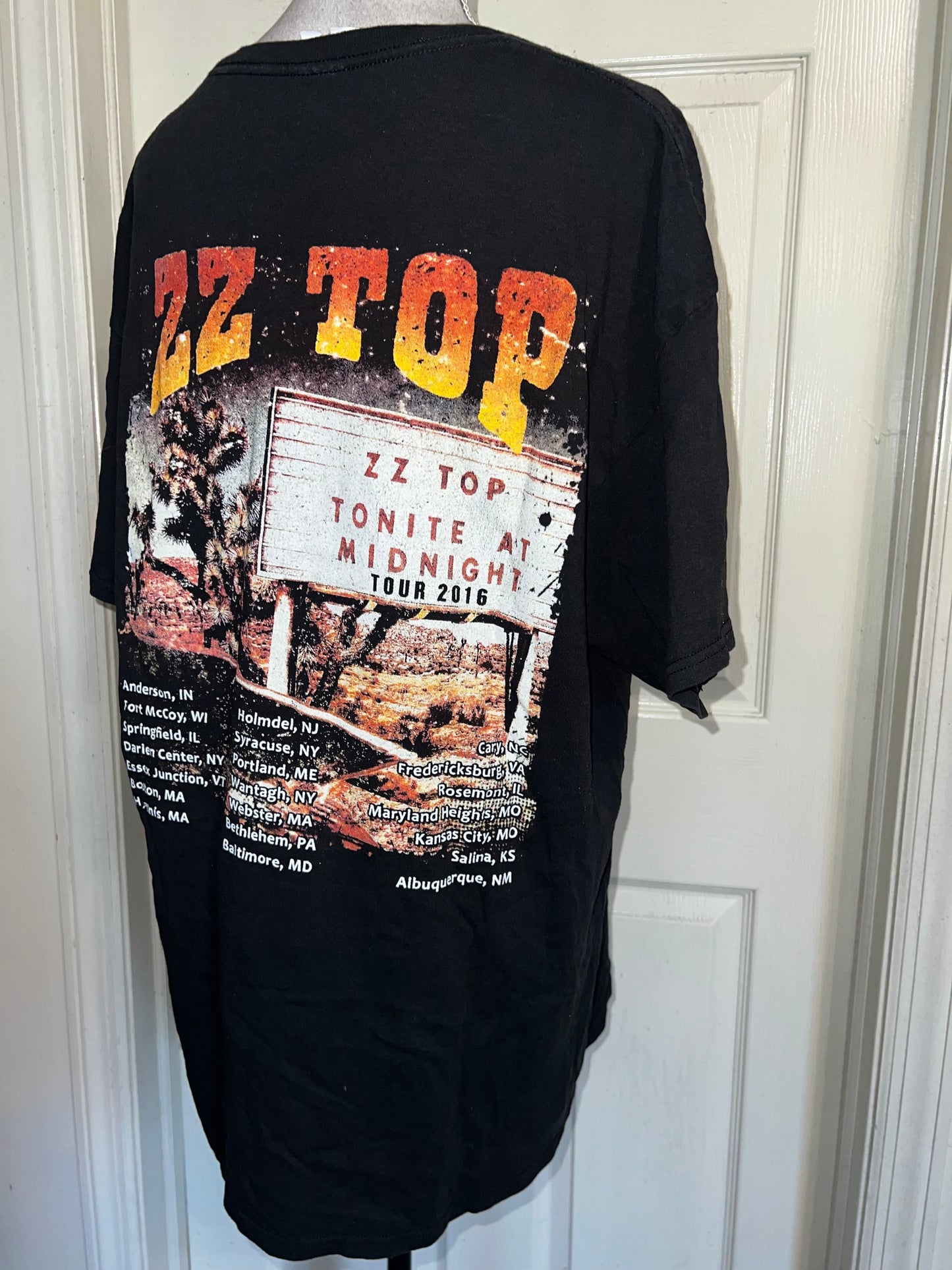 ZZ Top Double Sided Oversized Distressed Tee