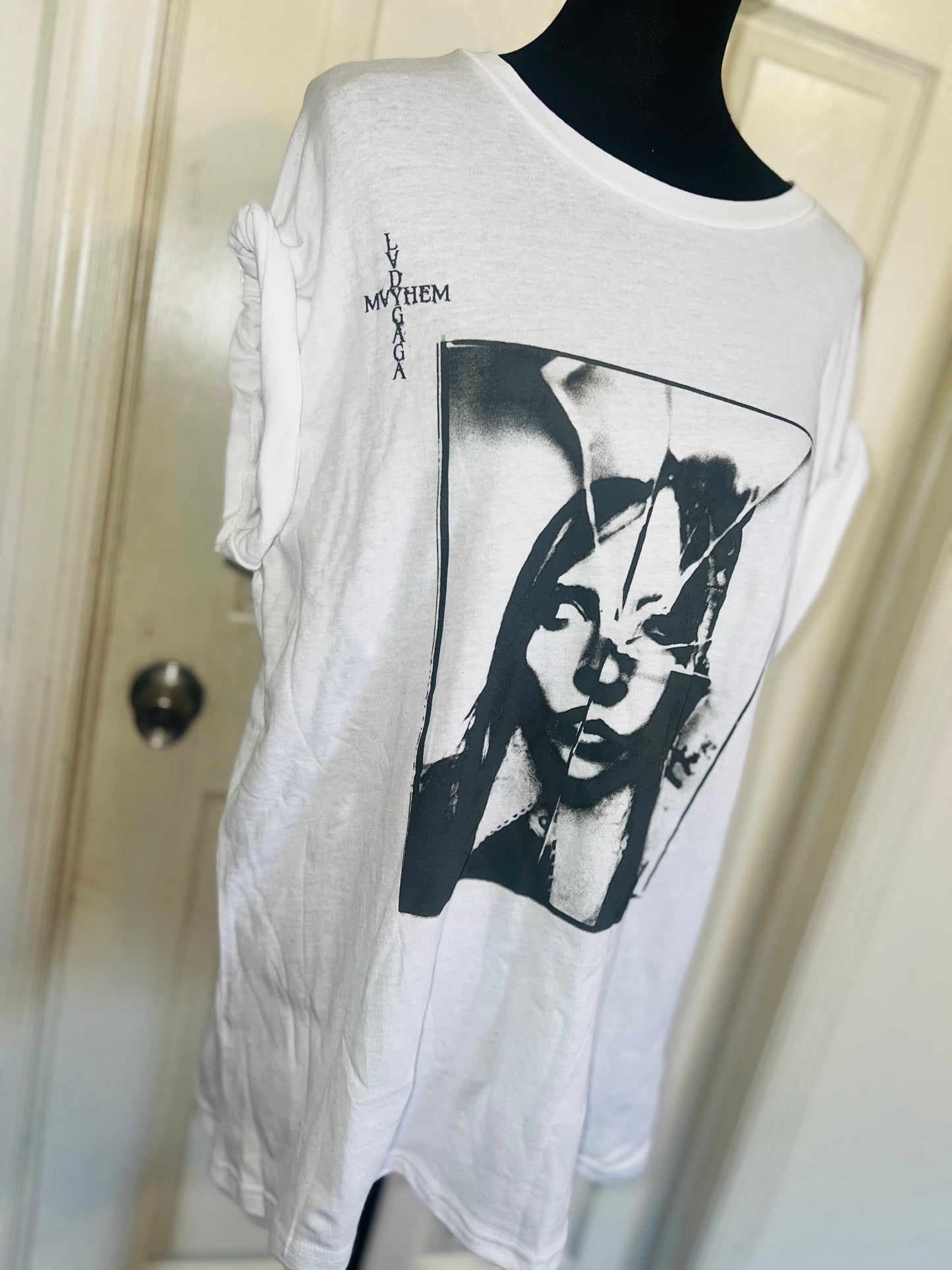 Lady Gaga Oversized Distressed Tee