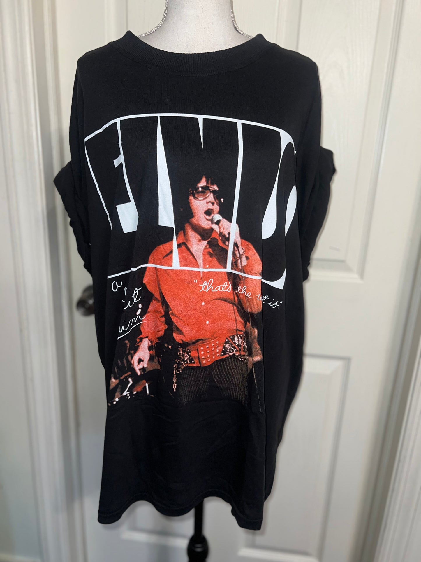 Elvis Oversized Distressed Tee