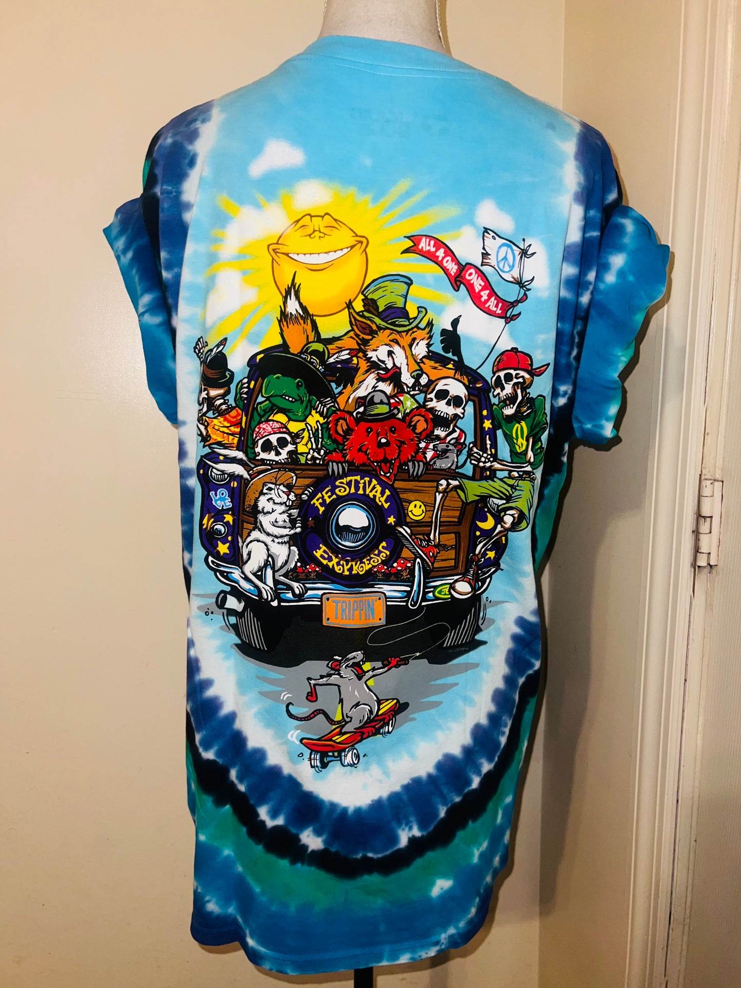 Grateful Dead Road Trippin’ Double Sided Distressed Tee