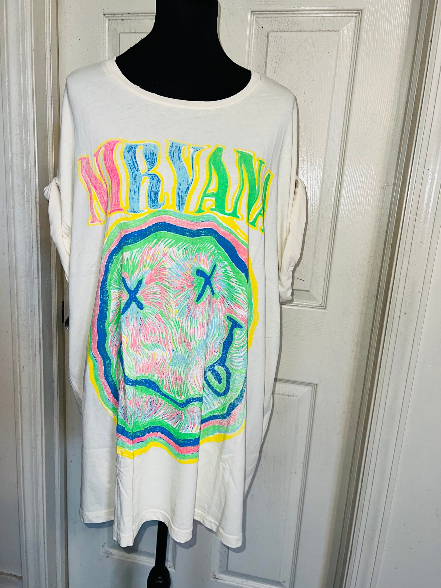 Nirvana Oversized Distressed Tee