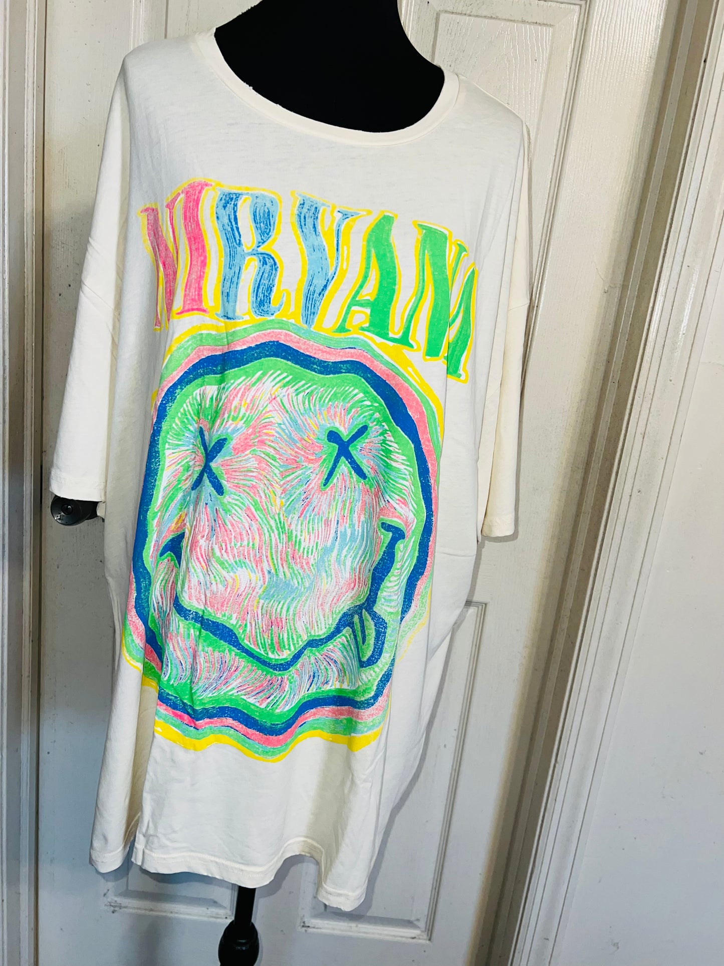 Nirvana Oversized Distressed Tee