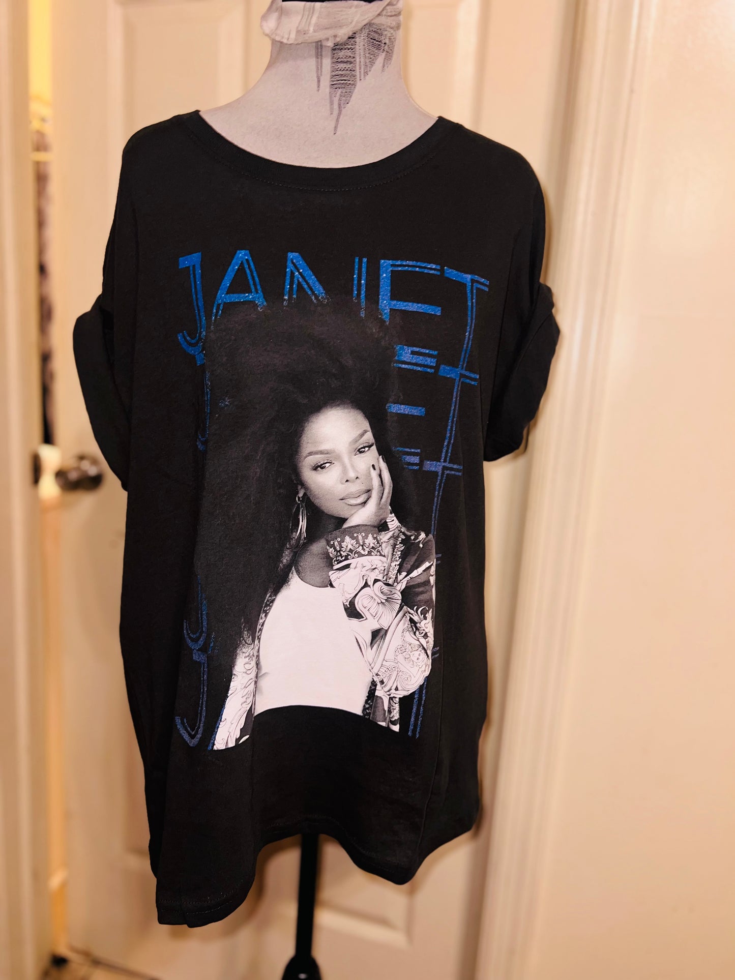 Janet Jackson Oversized Distressed Tee
