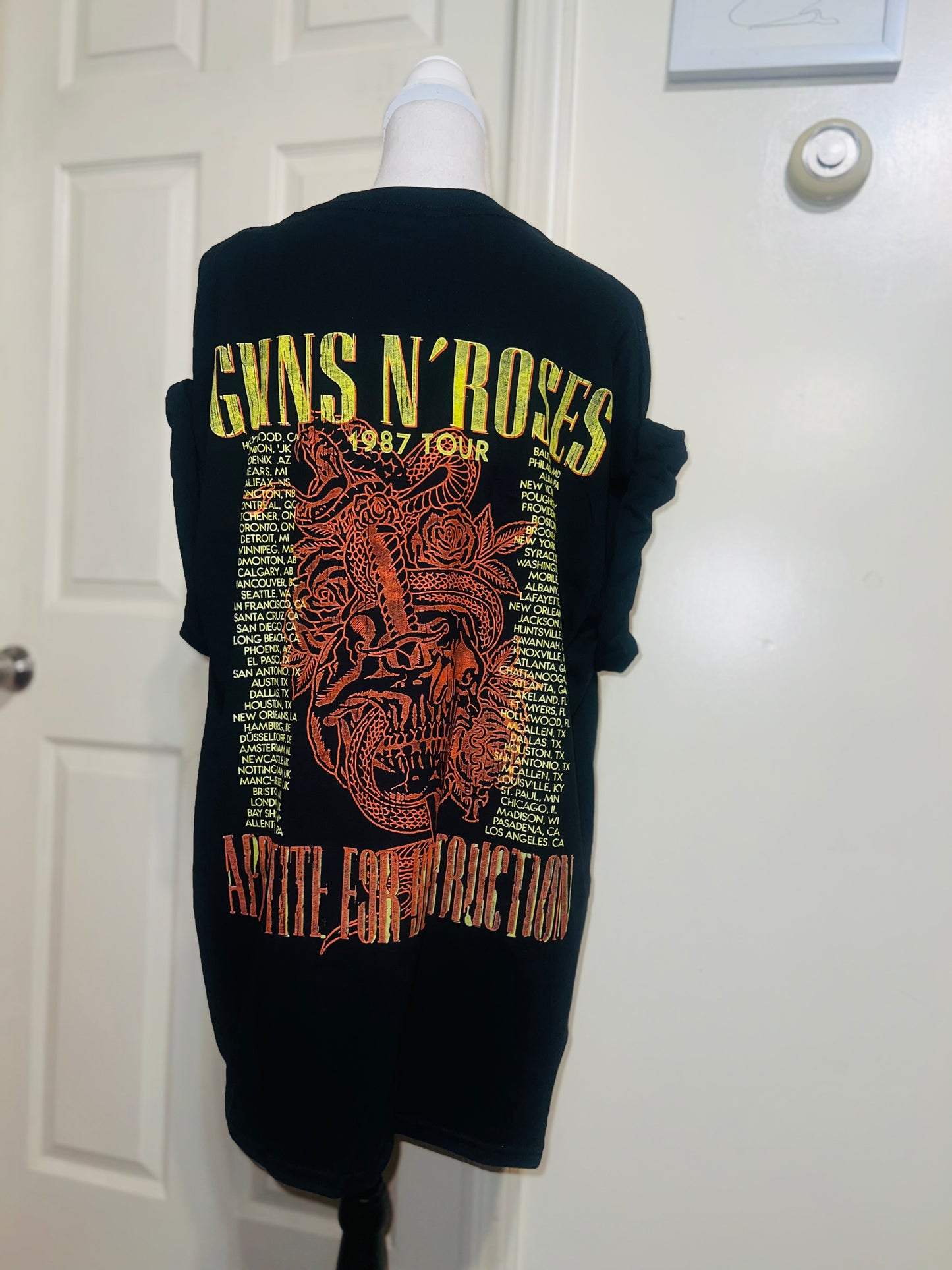 Guns N’ Roses Double Sided Oversized Distressed Tee