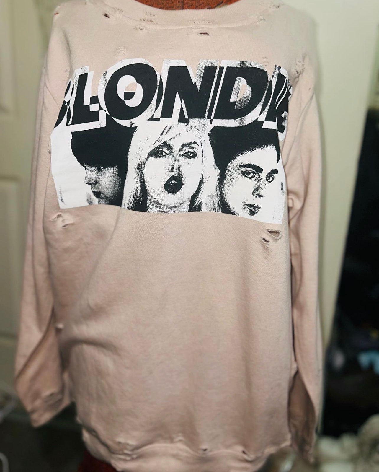 Blondie Oversized Distressed Sweatshirt