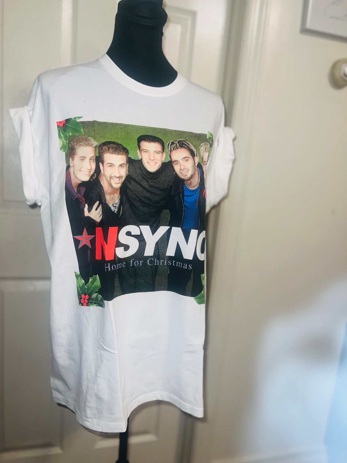 NSYNC Christmas Oversized Distressed Tee