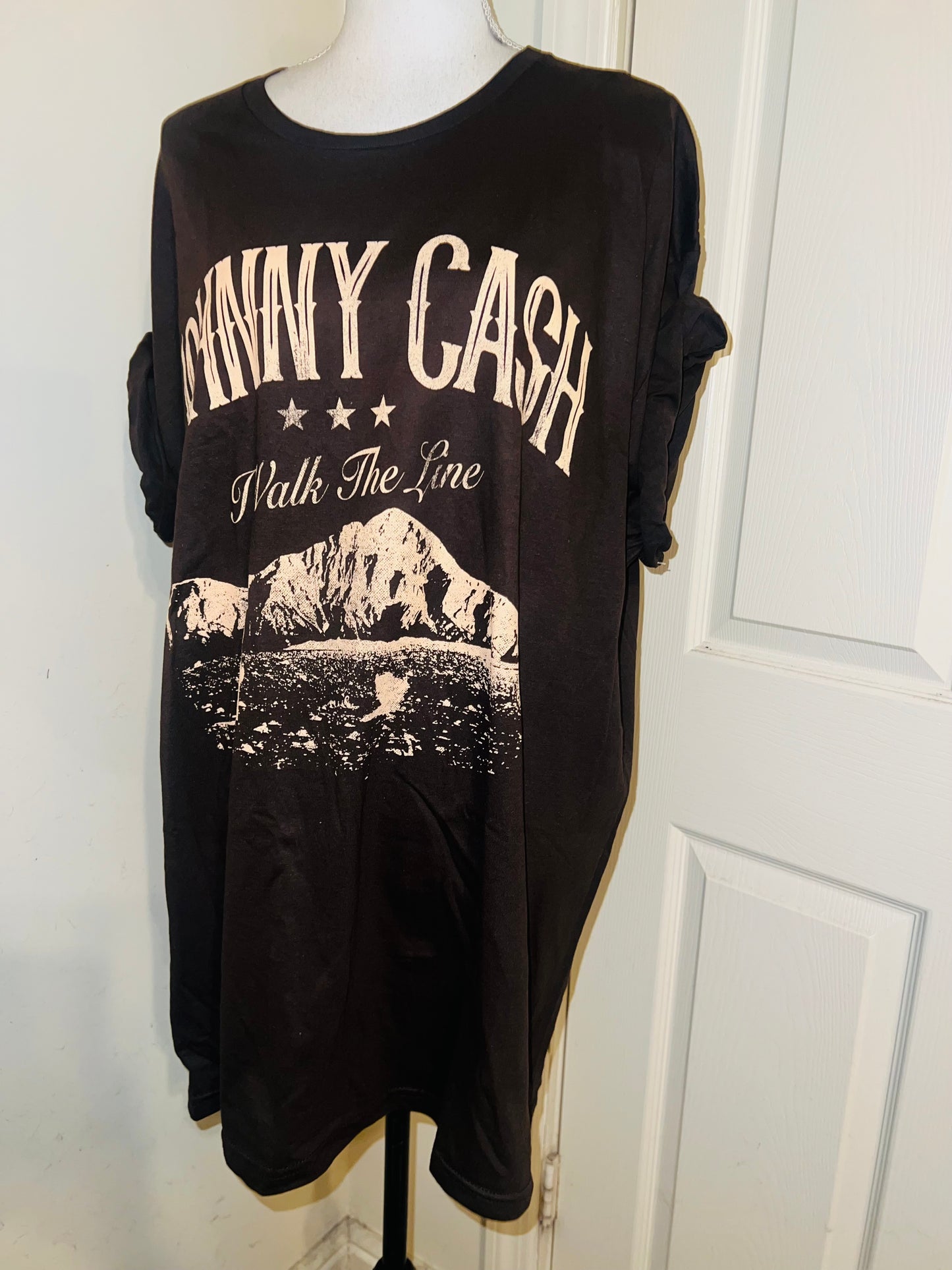 Johnny Cash Oversized Distressed Tee
