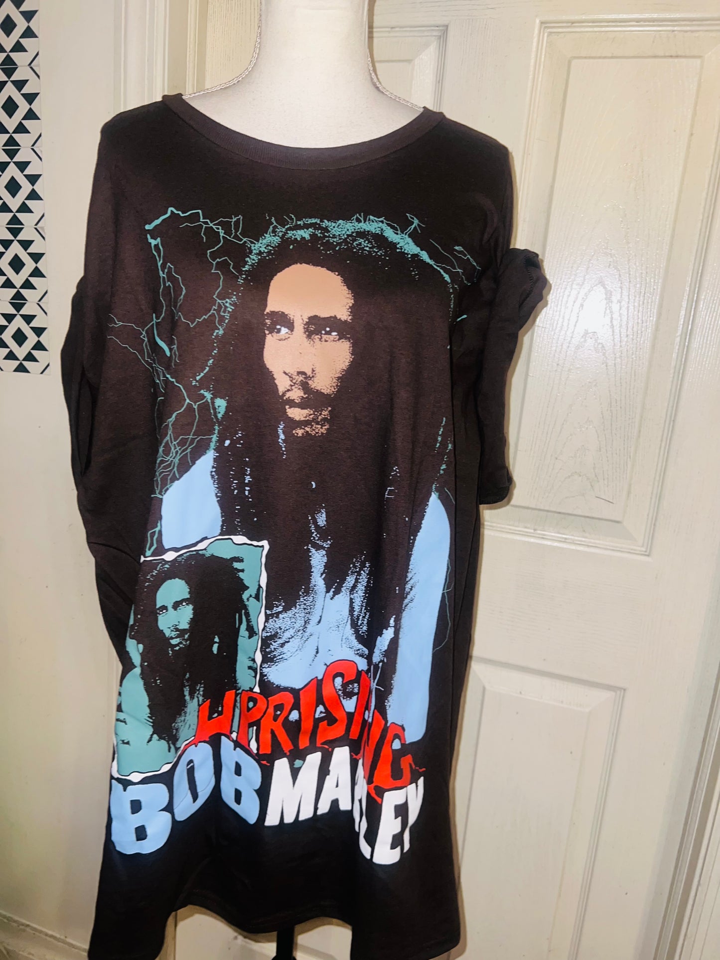 Bob Marley Oversized Distressed Tee