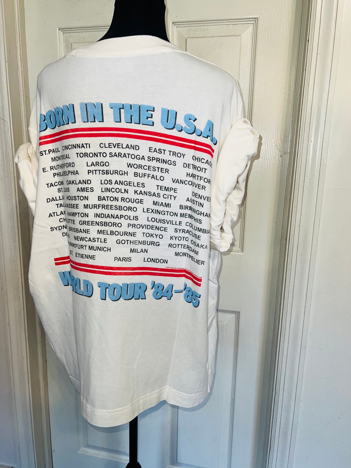 Bruce Springsteen and the Street Band Double Sided Oversized Distressed Tee
