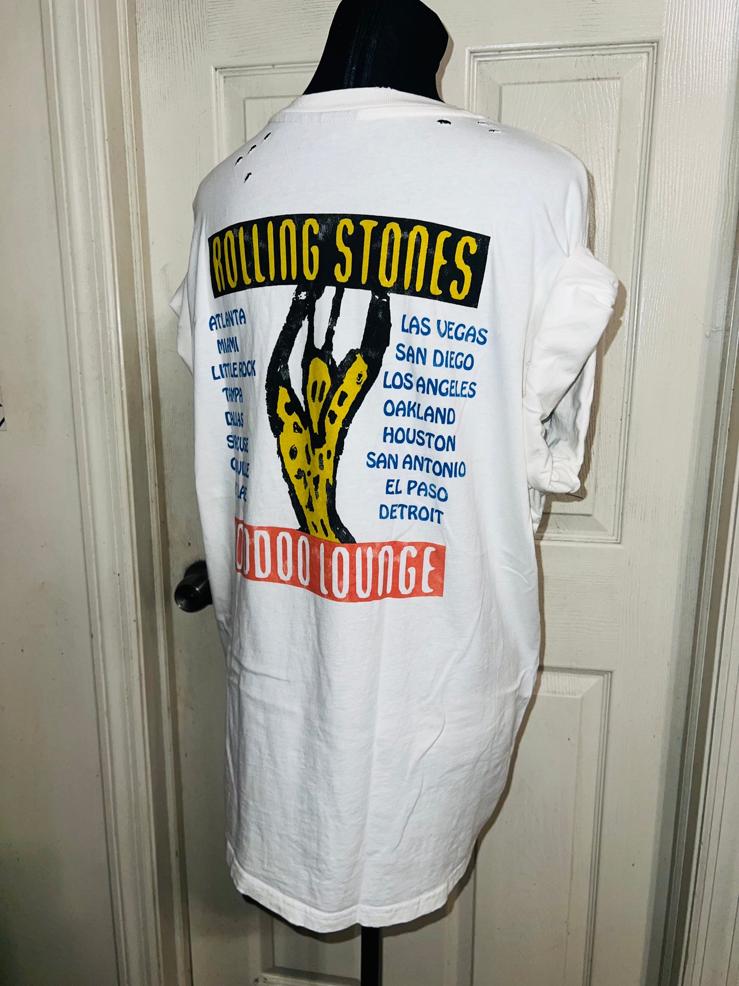 The Rolling Stones Double Sided Oversized Distressed Tee