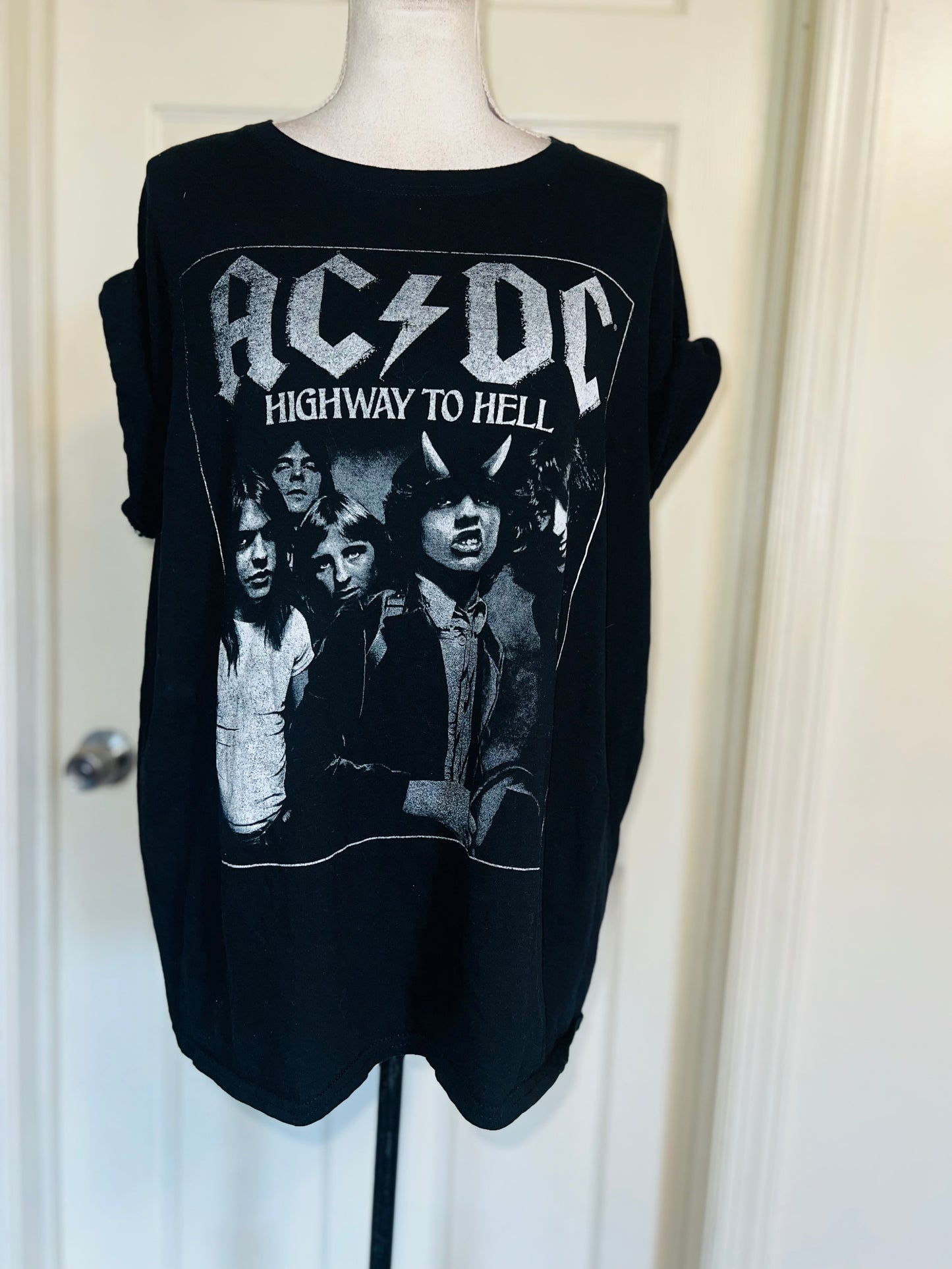 AC/DC Highway to Hell Distressed Oversized Tee