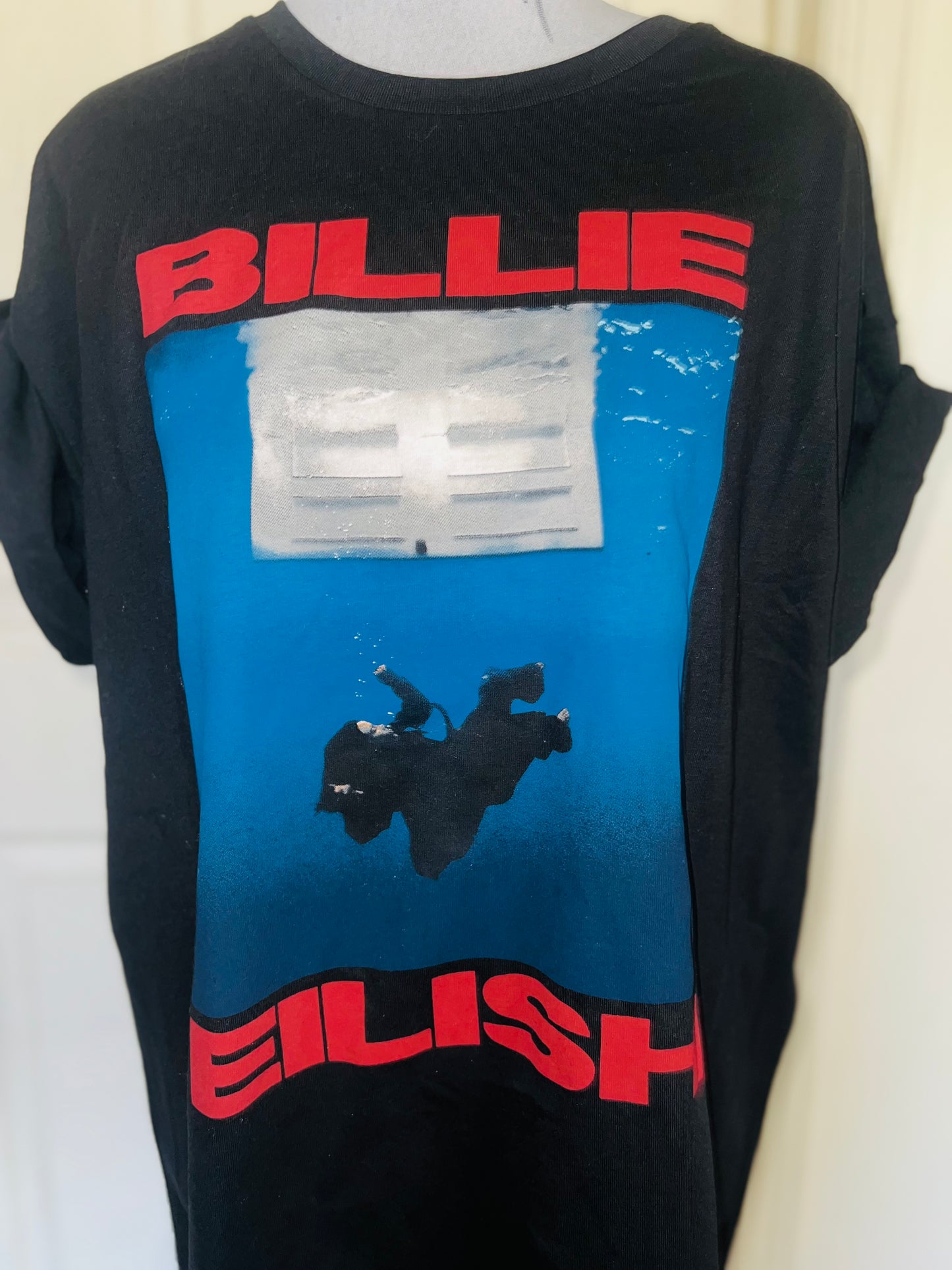 Billie Eilish Hit Me Hard & Soft Oversized Distressed Tee