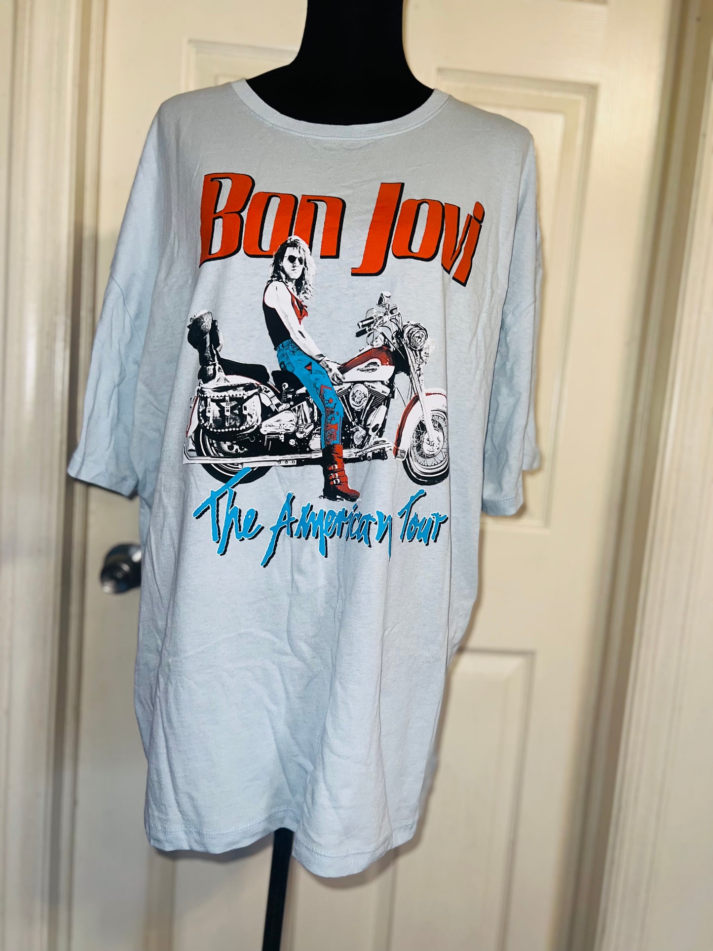 Bon Jovi Oversized Distressed Tee