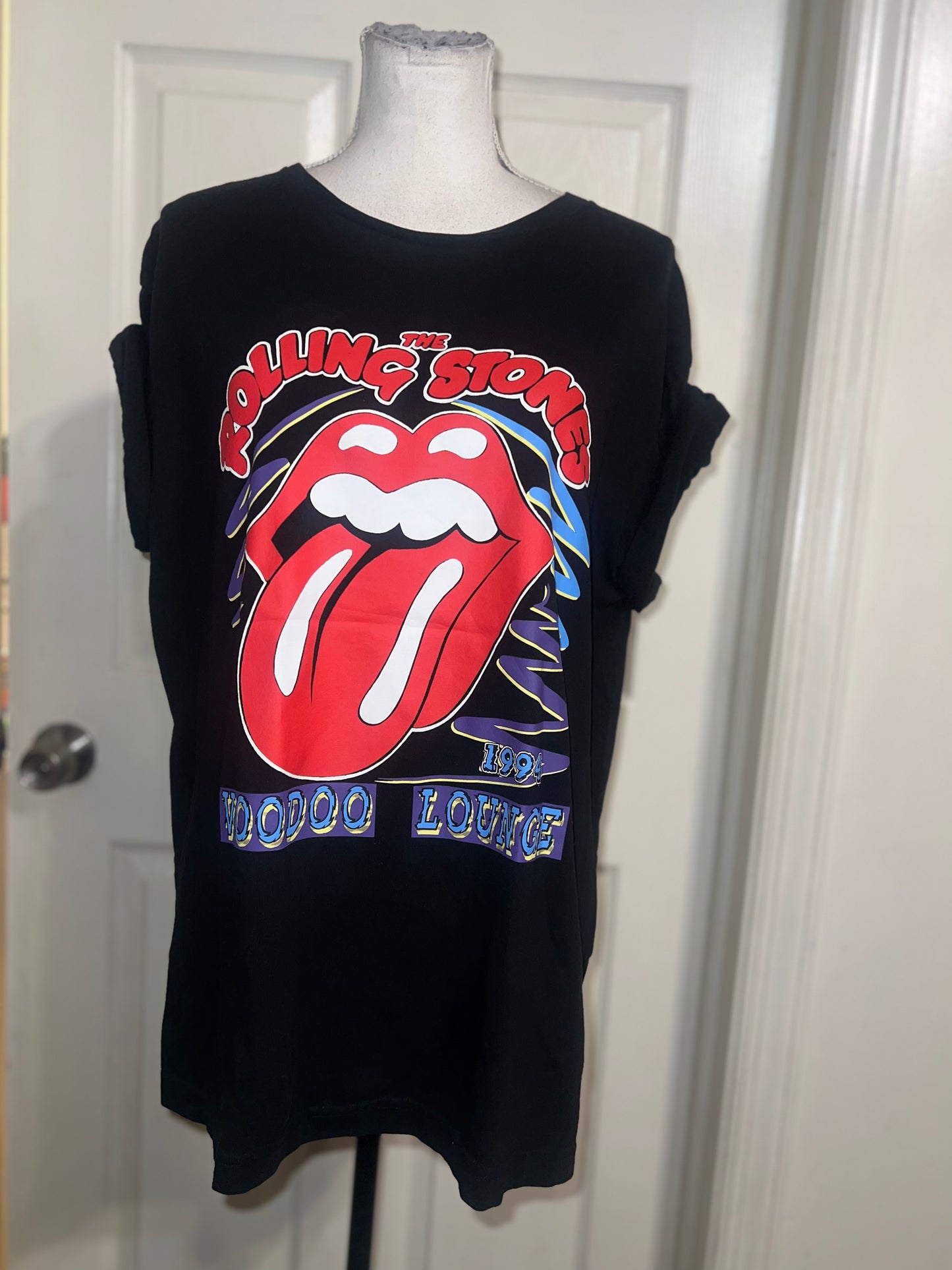 The Rolling Stones Double Sided Oversized Distressed Tee