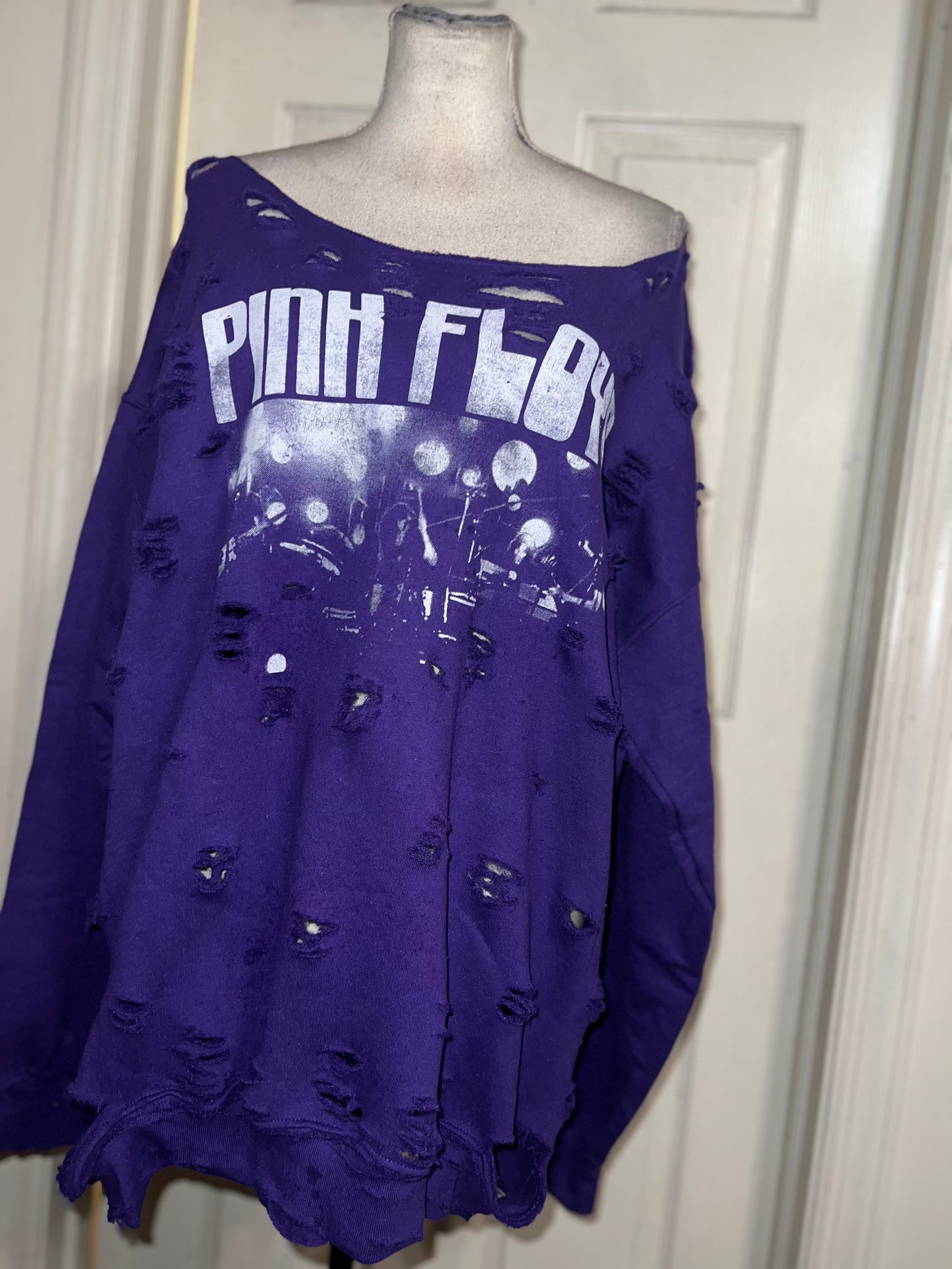 Pink Floyd Oversized Distreseed Sweatshirt