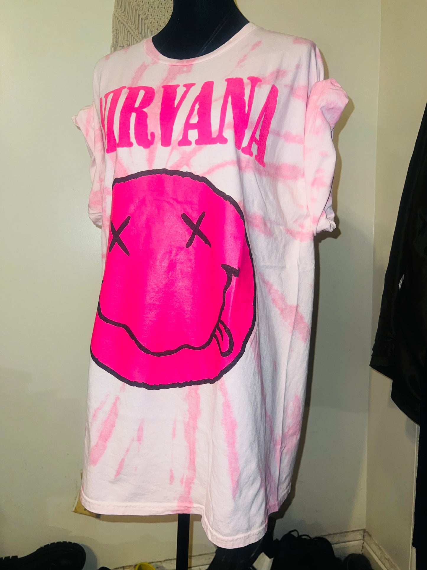 Nirvana Oversized Distressed Tee