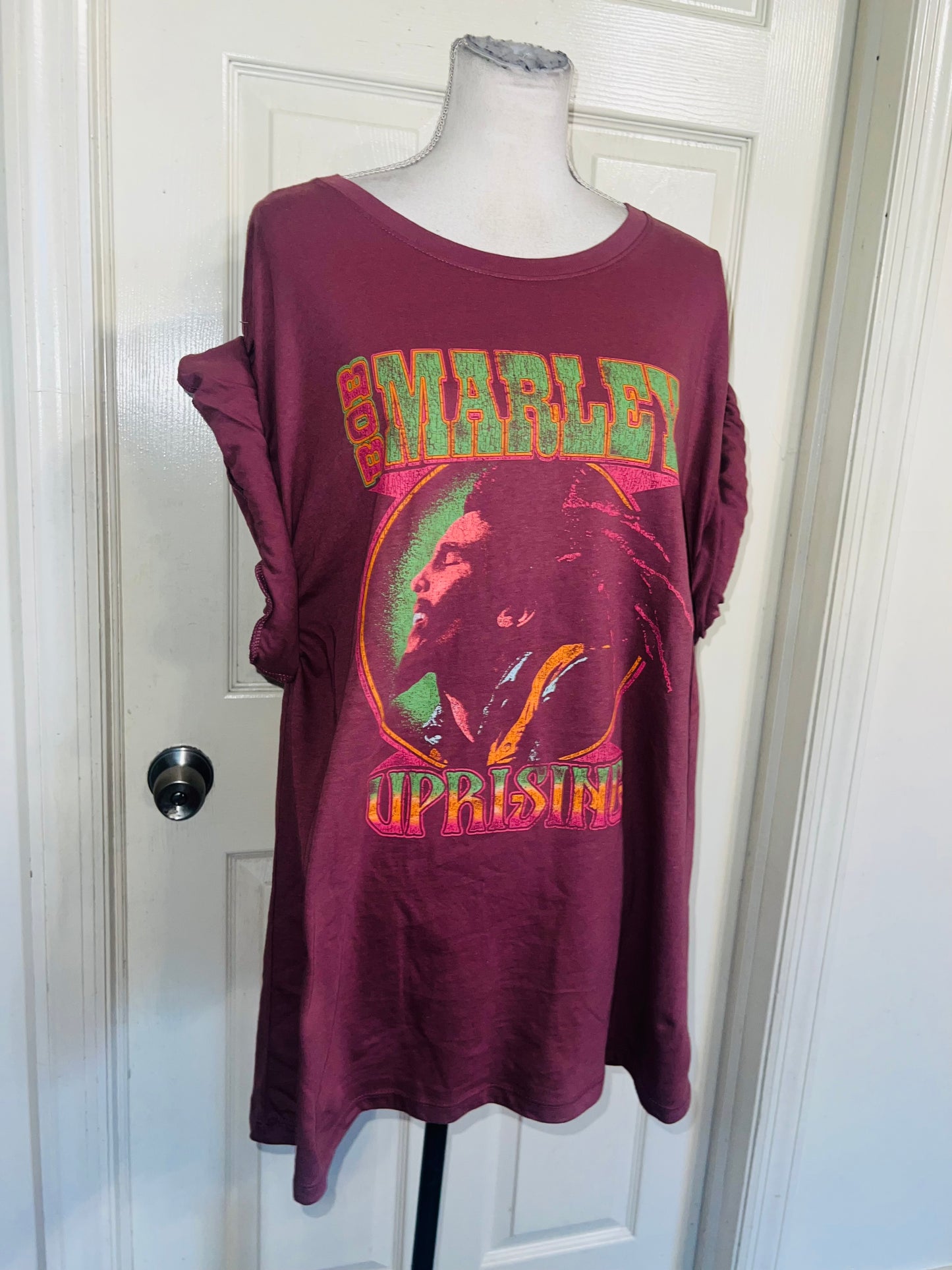 Bob Marley Oversized Distressed Tee