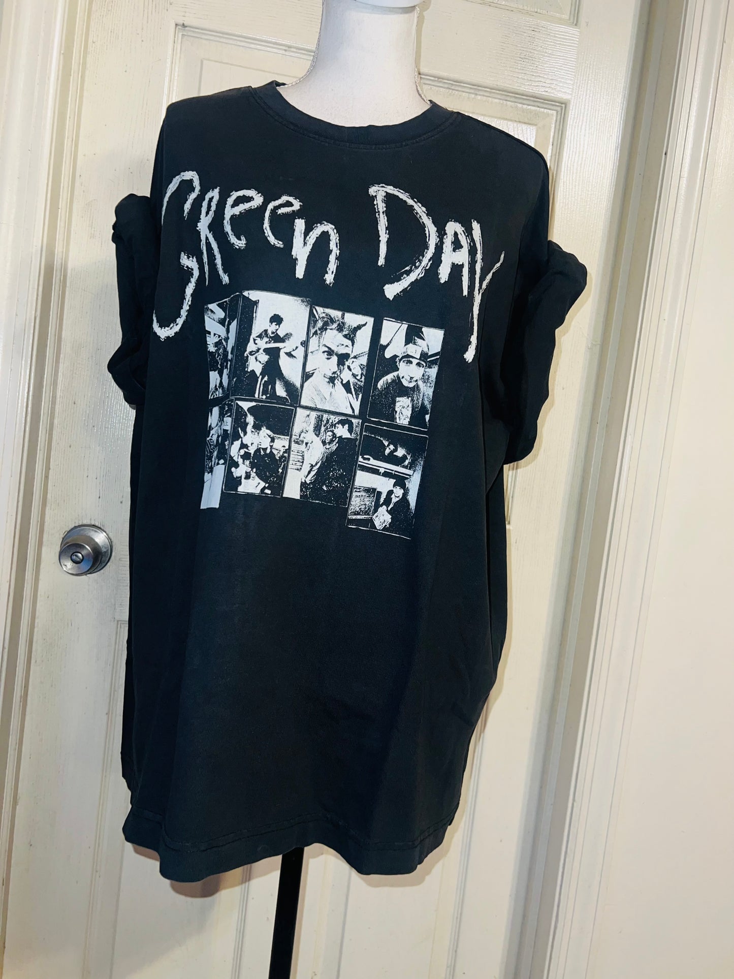 Green Day Oversized Distressed Tee