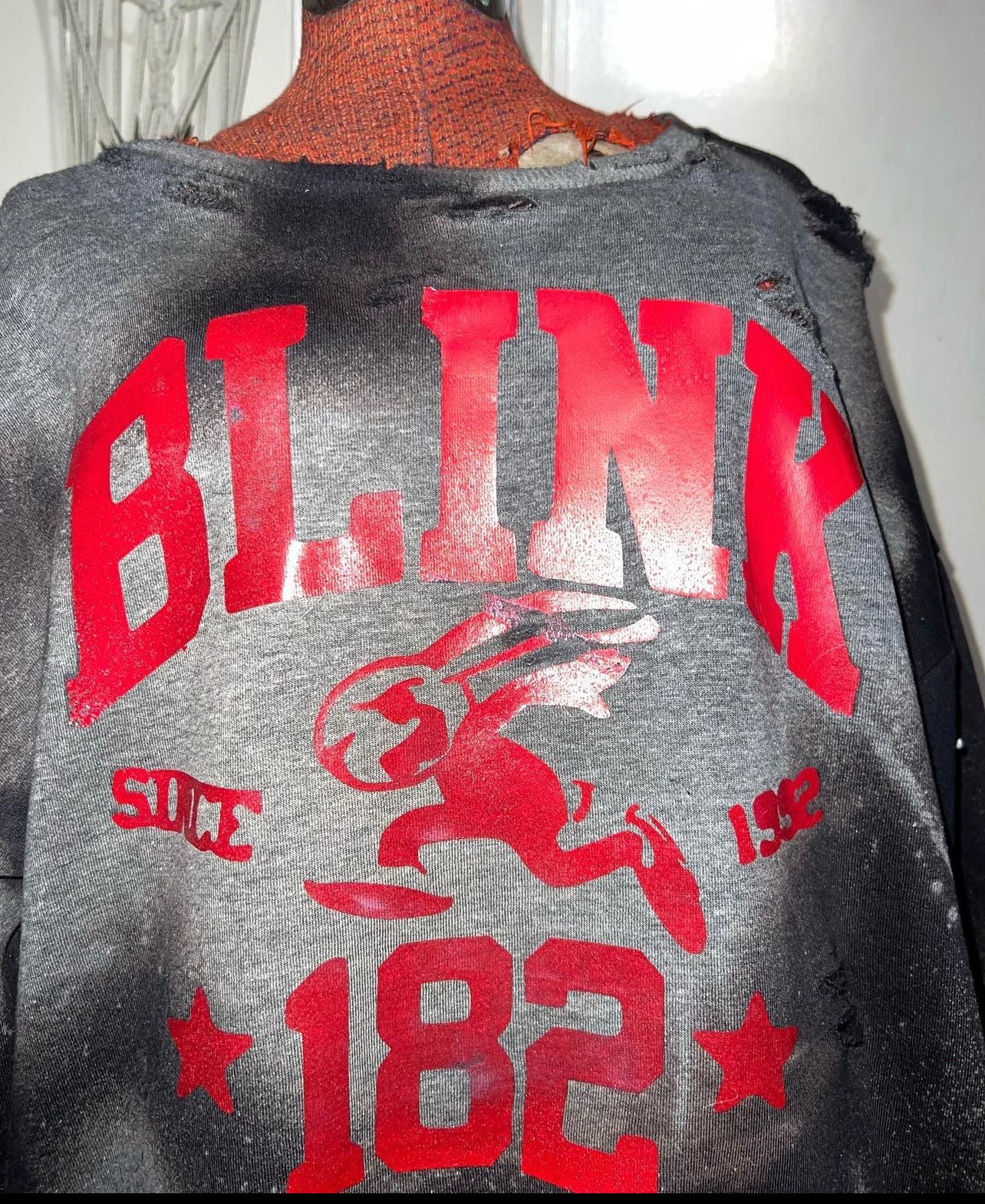Blink 182 Oversized Distressed Sweatshirt