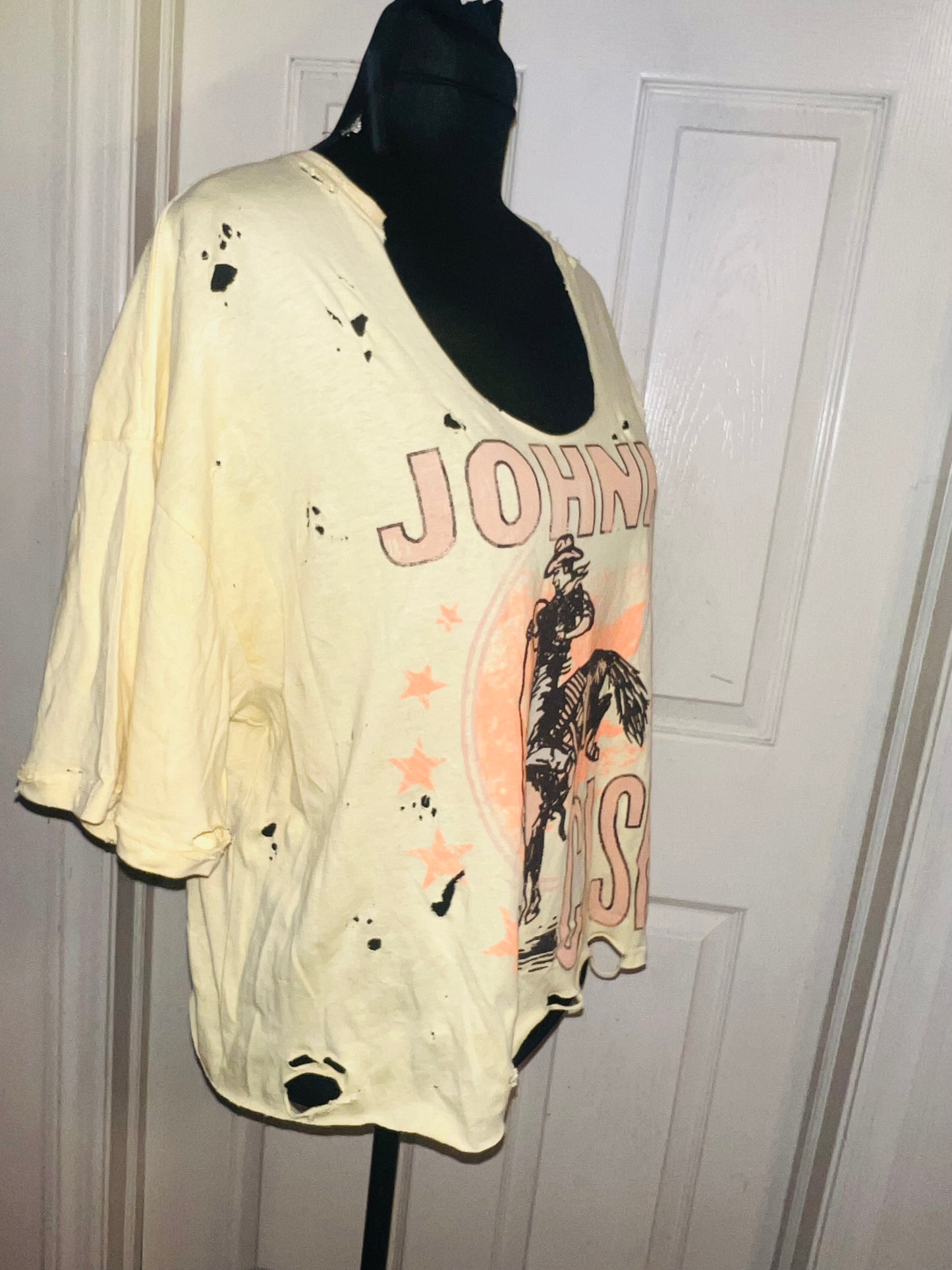 Johnny Cash Oversized Distressed Tee (As Is)