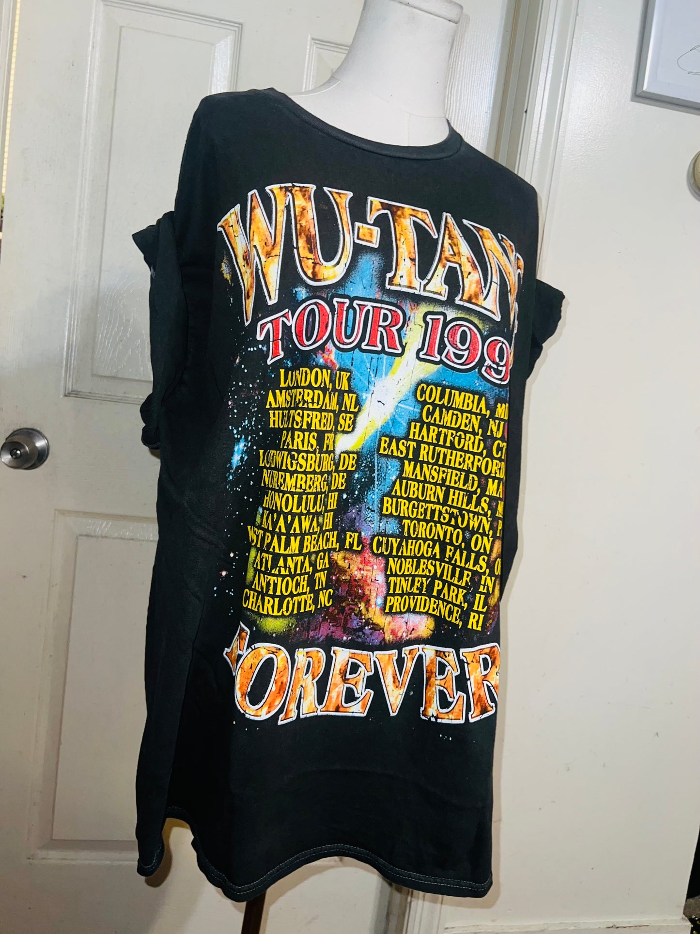 Wu-Tang Clan Tour Oversized Distressed Tee