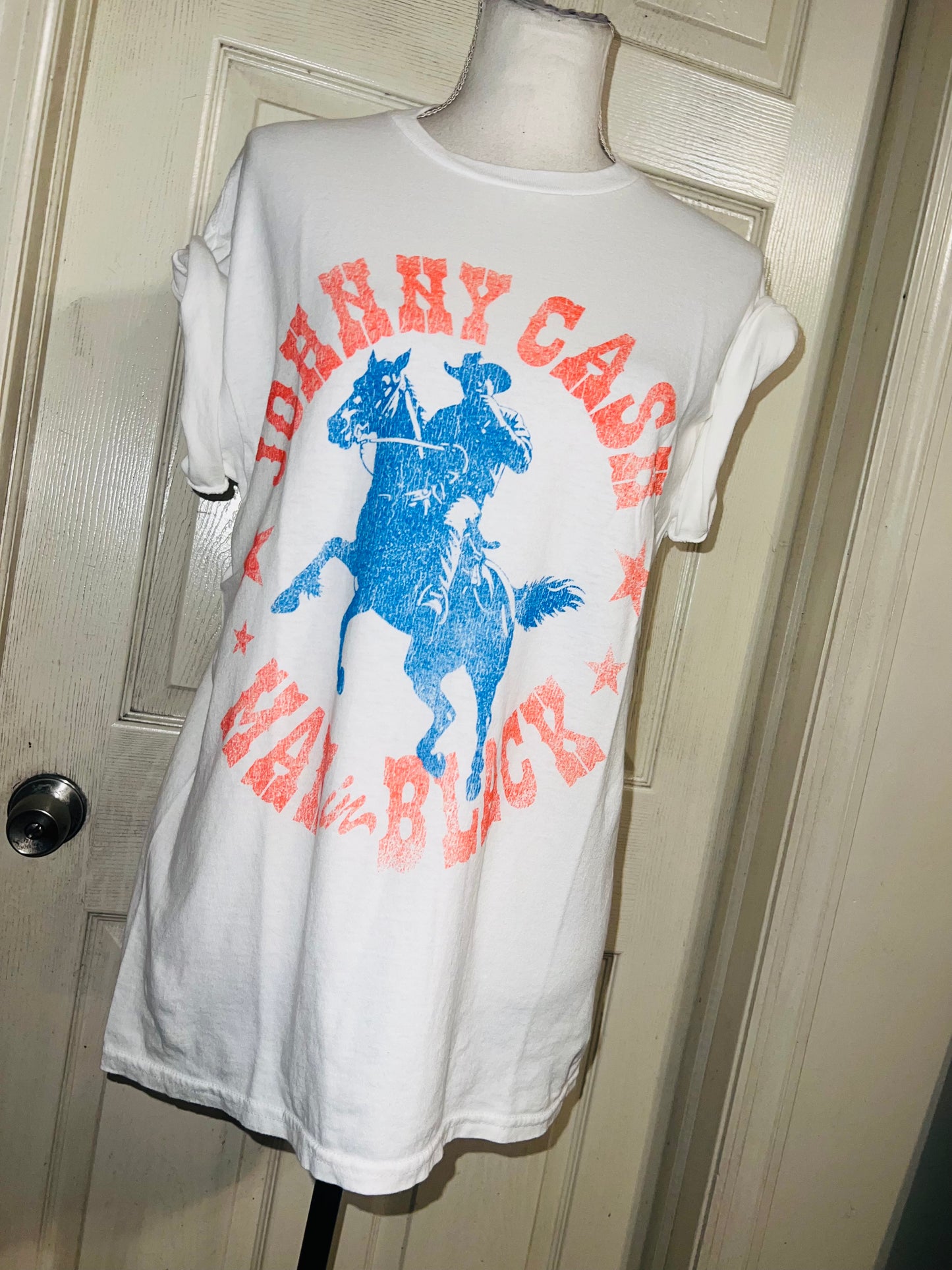 Johnny Cash Oversized Distressed Tee