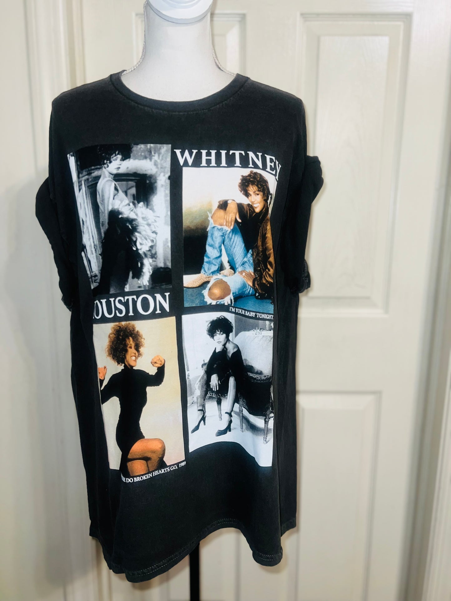 Whitey Houston Oversized Distressed Tee