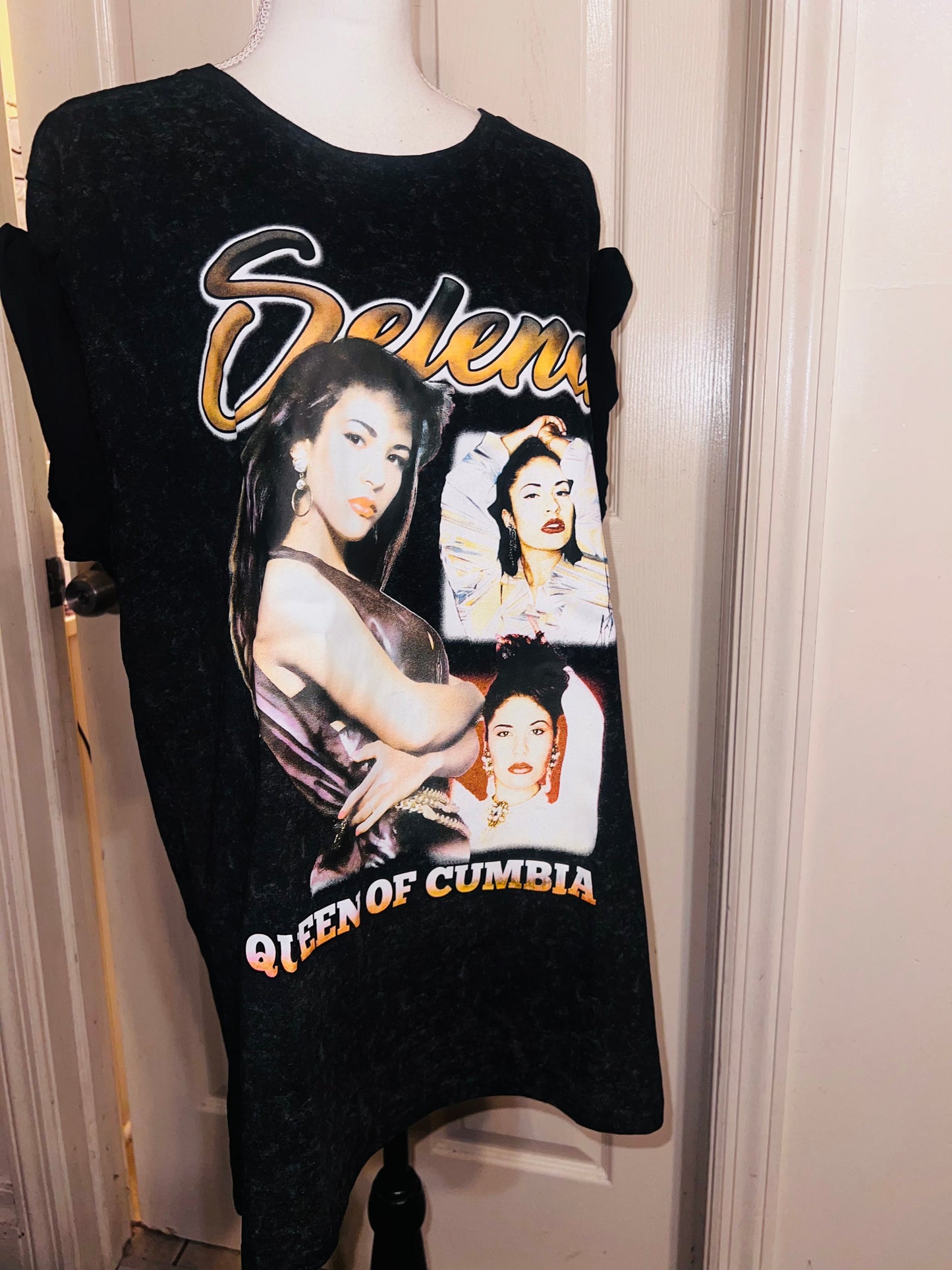 Selena Double Sided Oversized Distressed Tee
